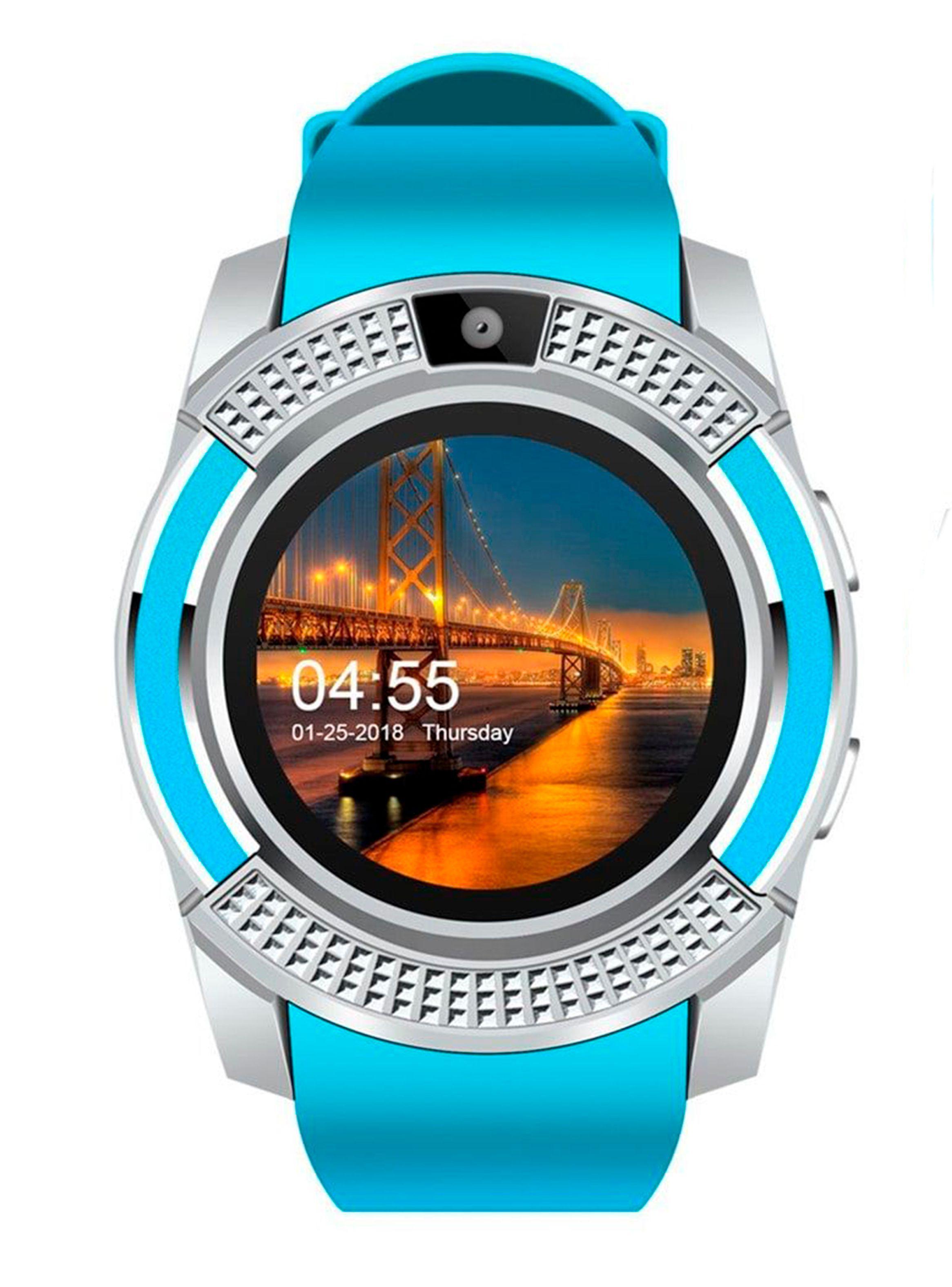 Smartwatch V8 azul-0