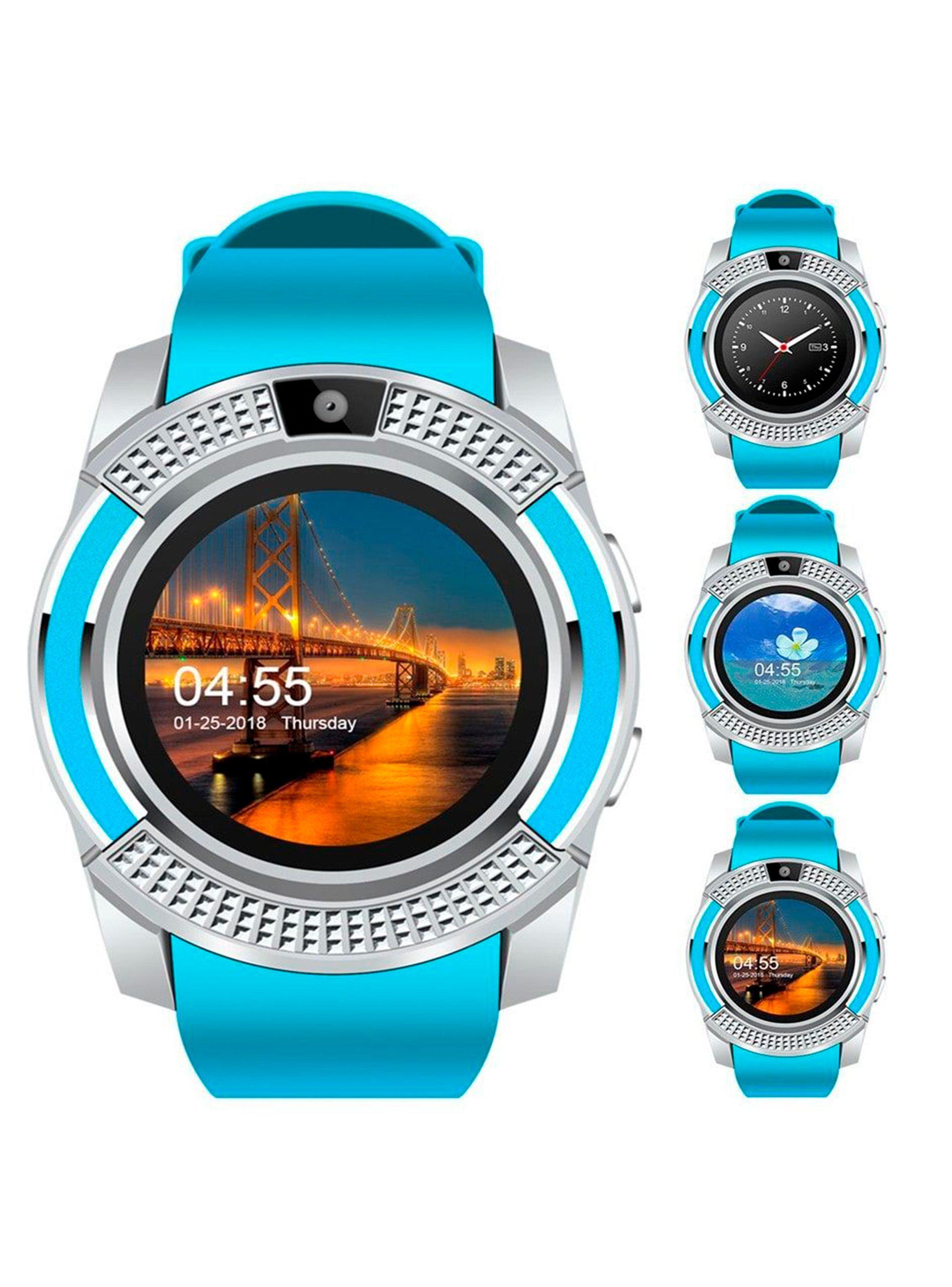 Smartwatch V8 azul-1