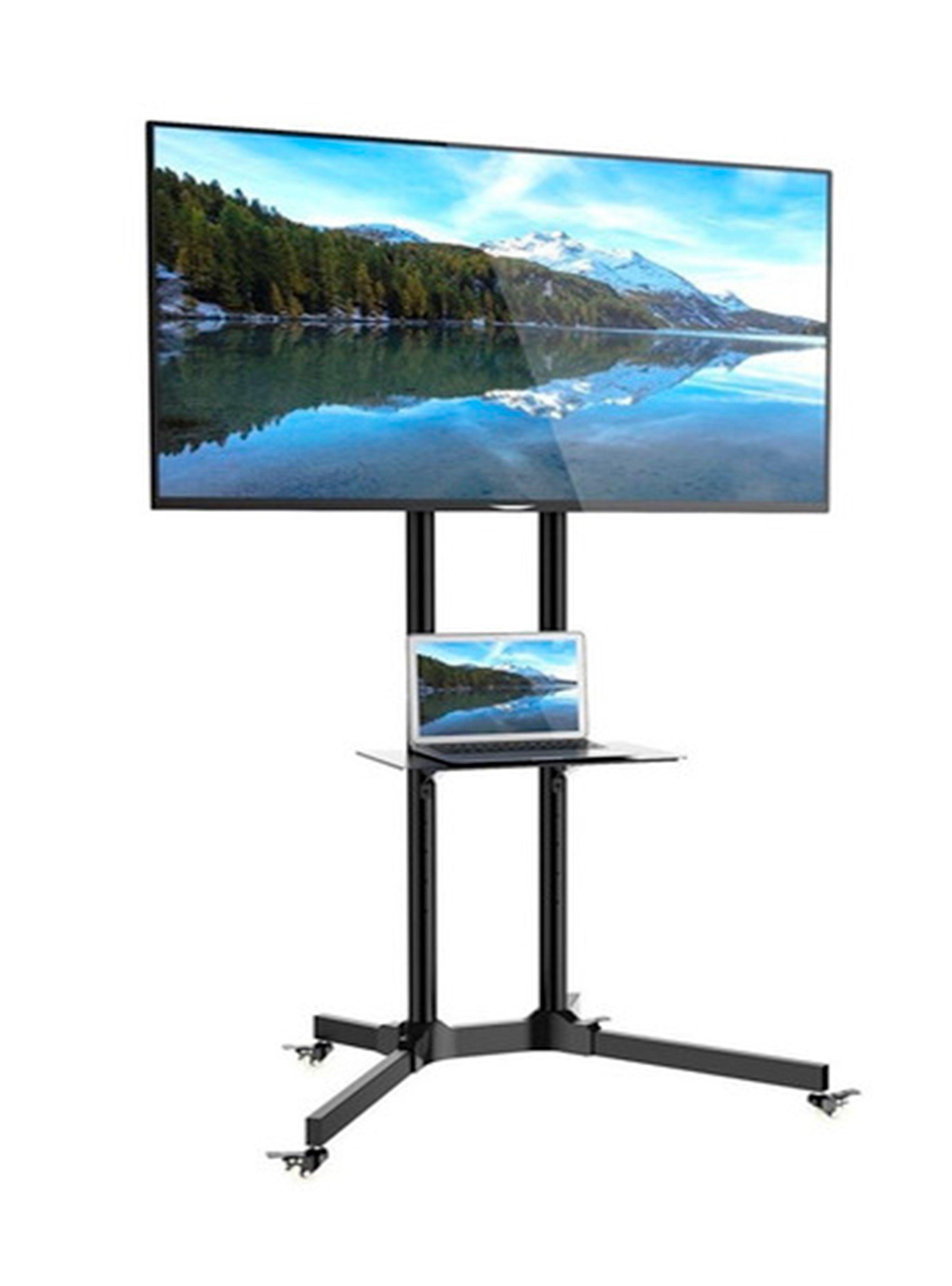 soporte tv pedestal movible con ruedas-1