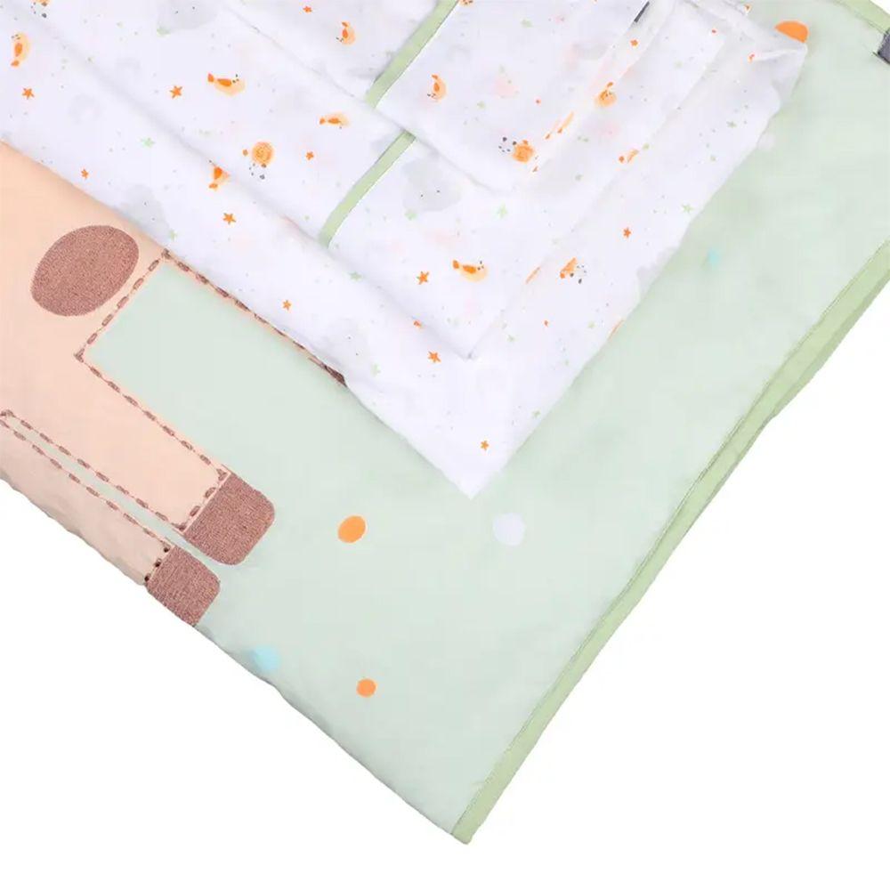 Set De Cuna Playard Sábanas Más Cobertor Y Funda Jirafa-2