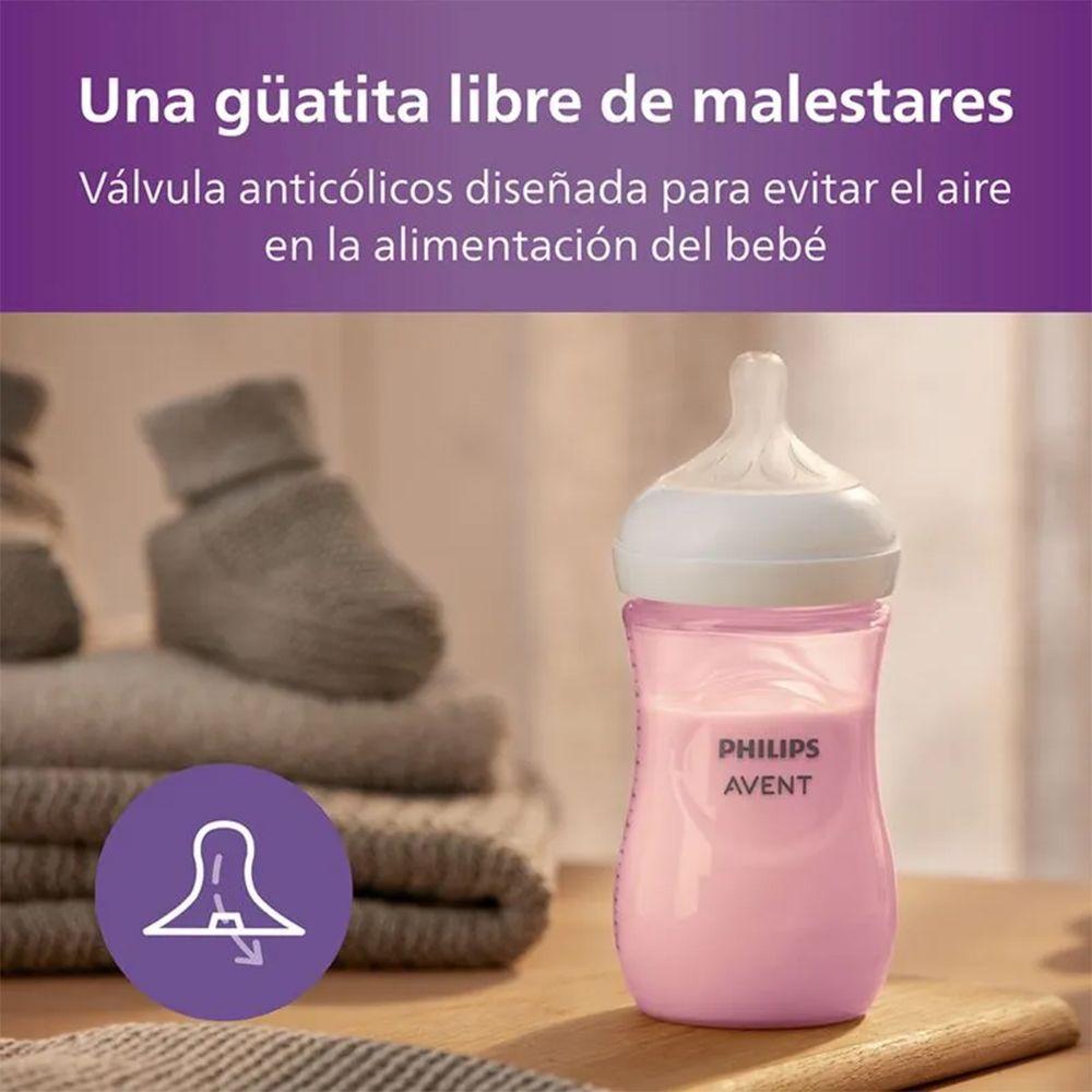 Set de 3 Mamaderas (125, 260, 330 ml) Pink Philips Avent-2