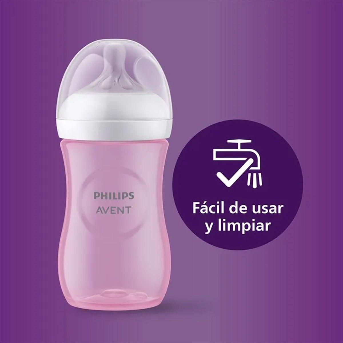 Set de 3 Mamaderas (125, 260, 330 ml) Pink Philips Avent-4