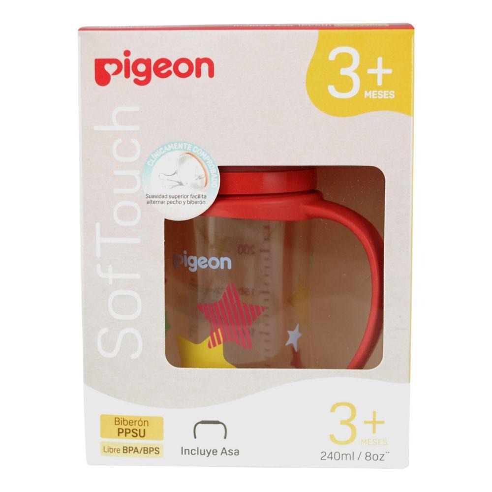Mamadera Softouch PPSU con Asas 240ML Pigeon - Estrellas-2