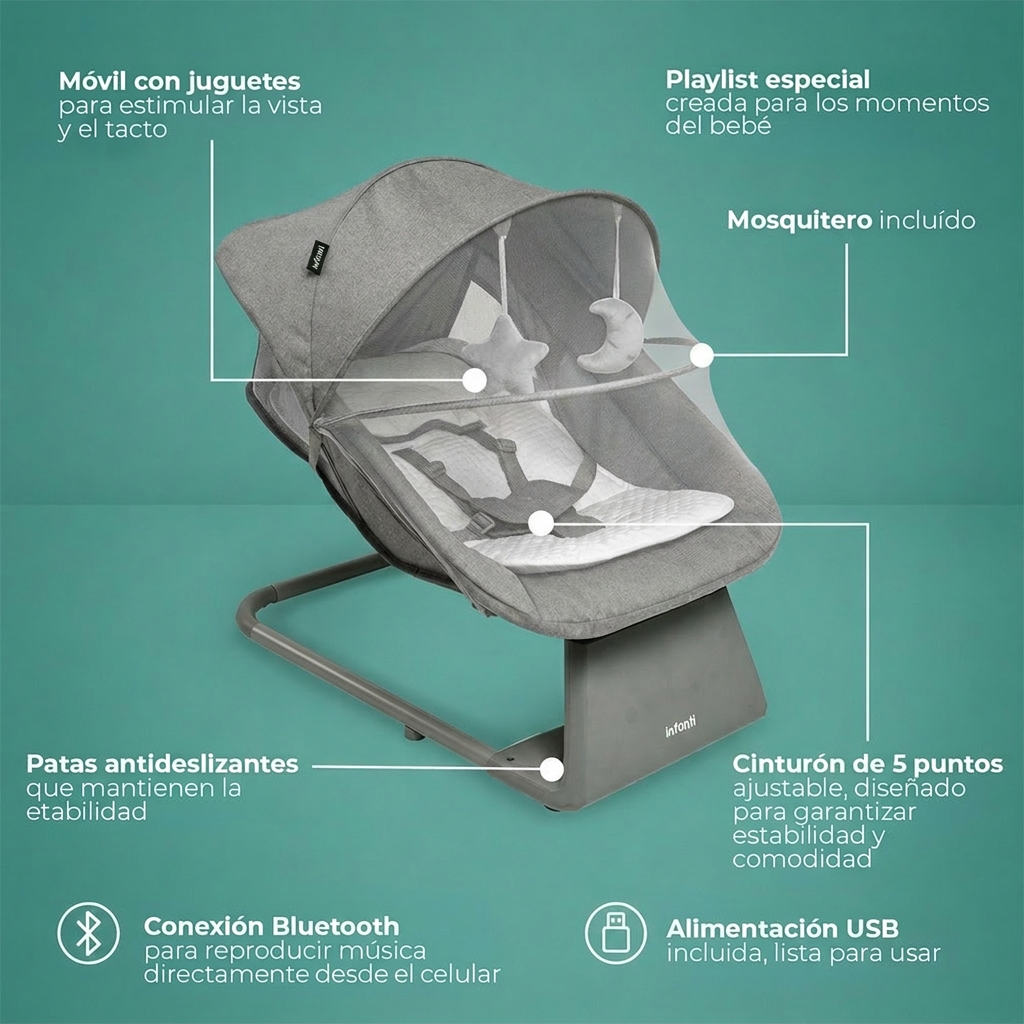 Silla Nido Vivaldi Gris Infanti-2