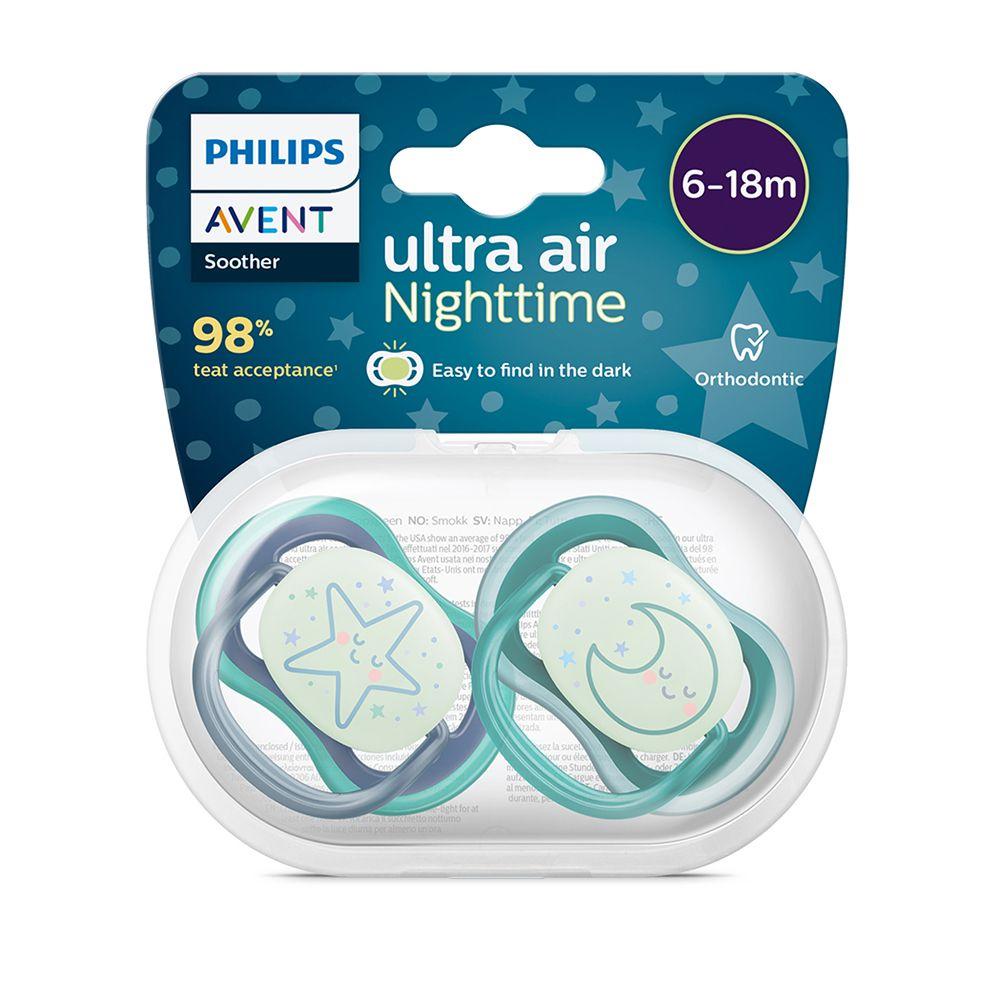 Chupete Ultra Air Night 6-18m Niño Philips Avent-2