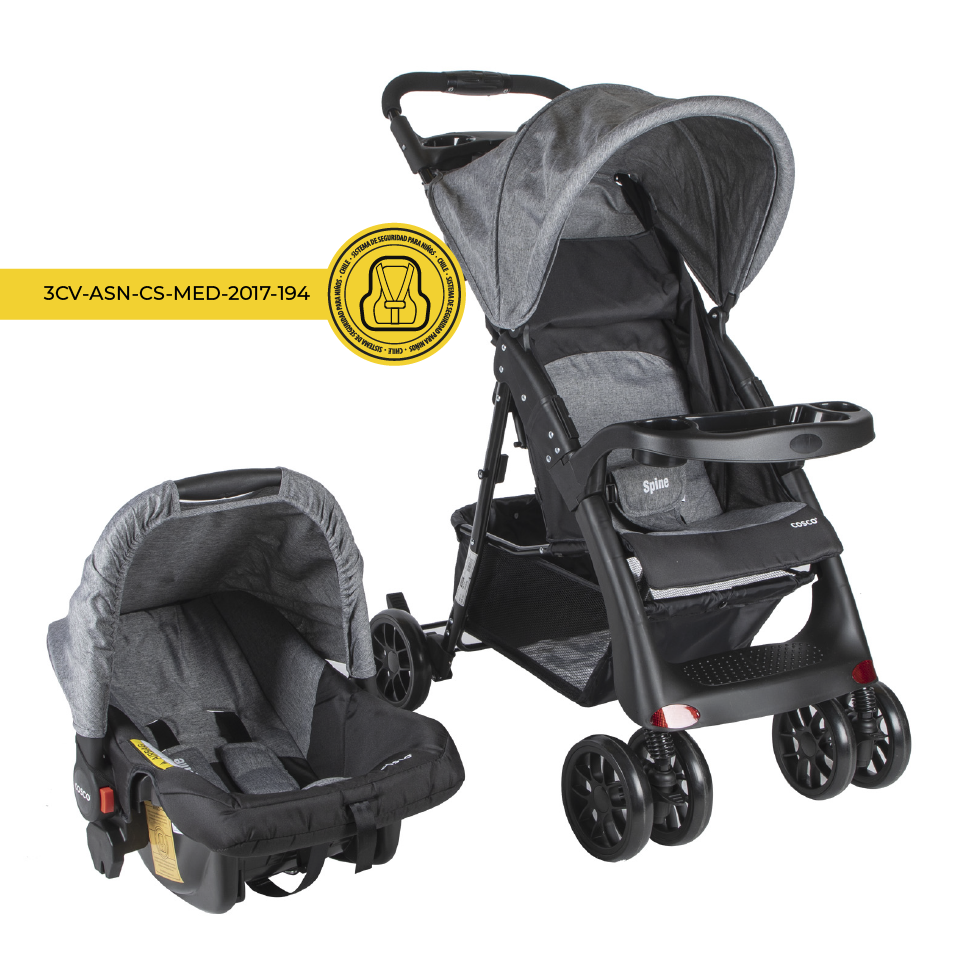 Coche Travel System Spine Grey Cosco-1