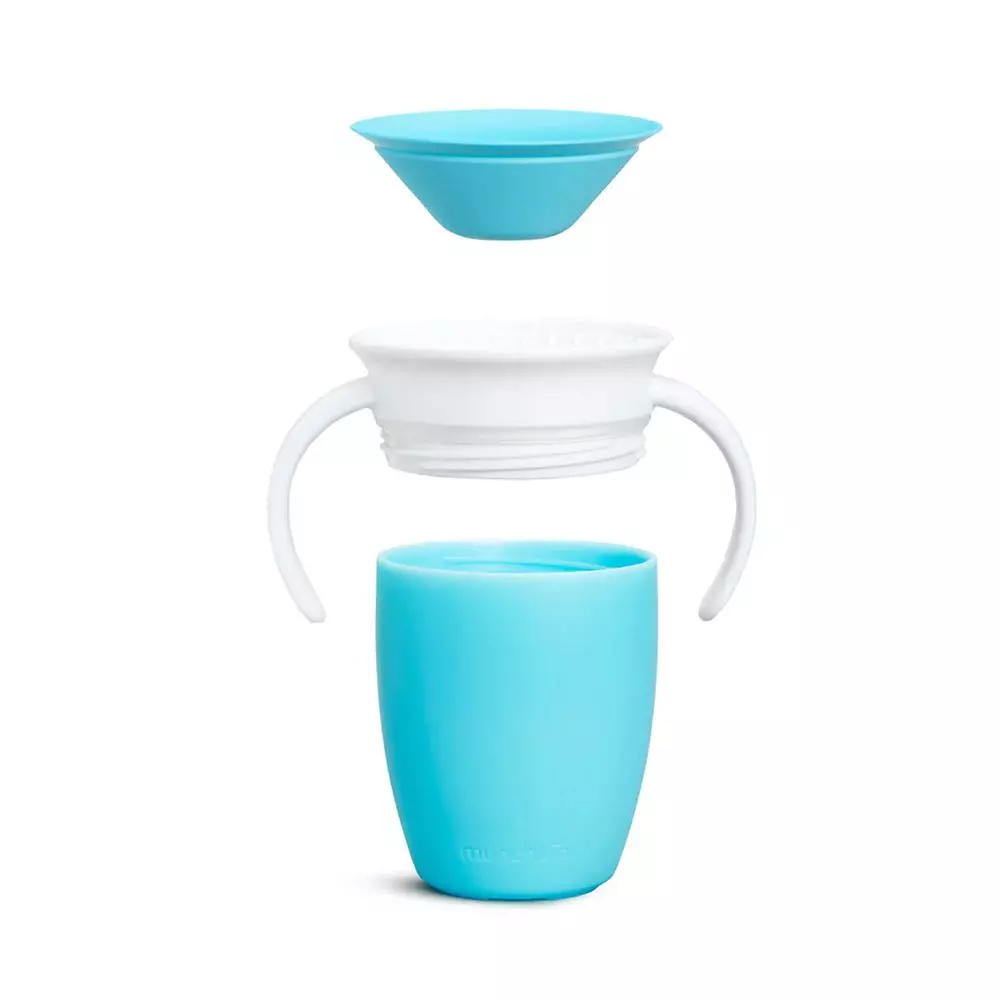Vaso Antiderrame Miracle 360° Con Asas 207ml - Celeste Munchkin-2