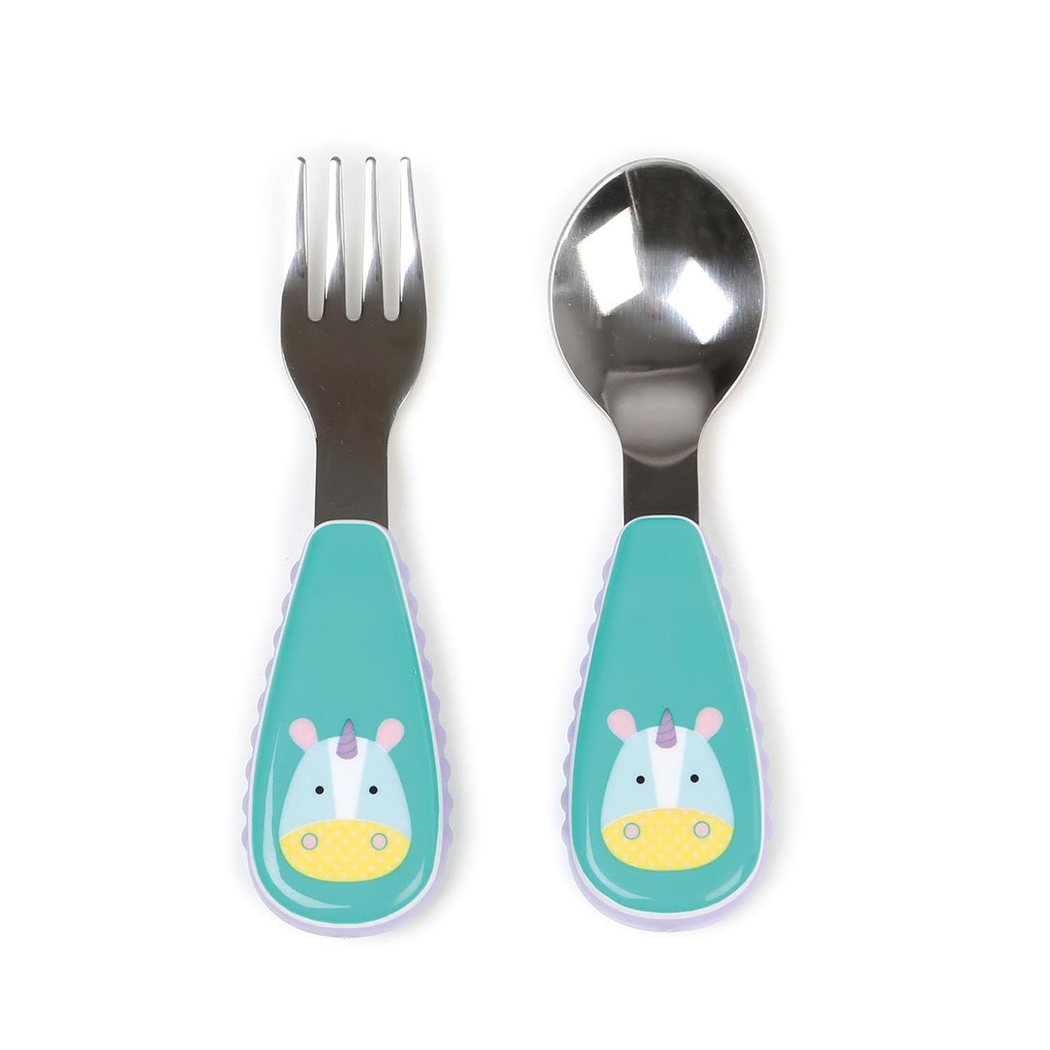 Set Cuchara Y Tenedor Zoo - Unicorn Skip Hop-0