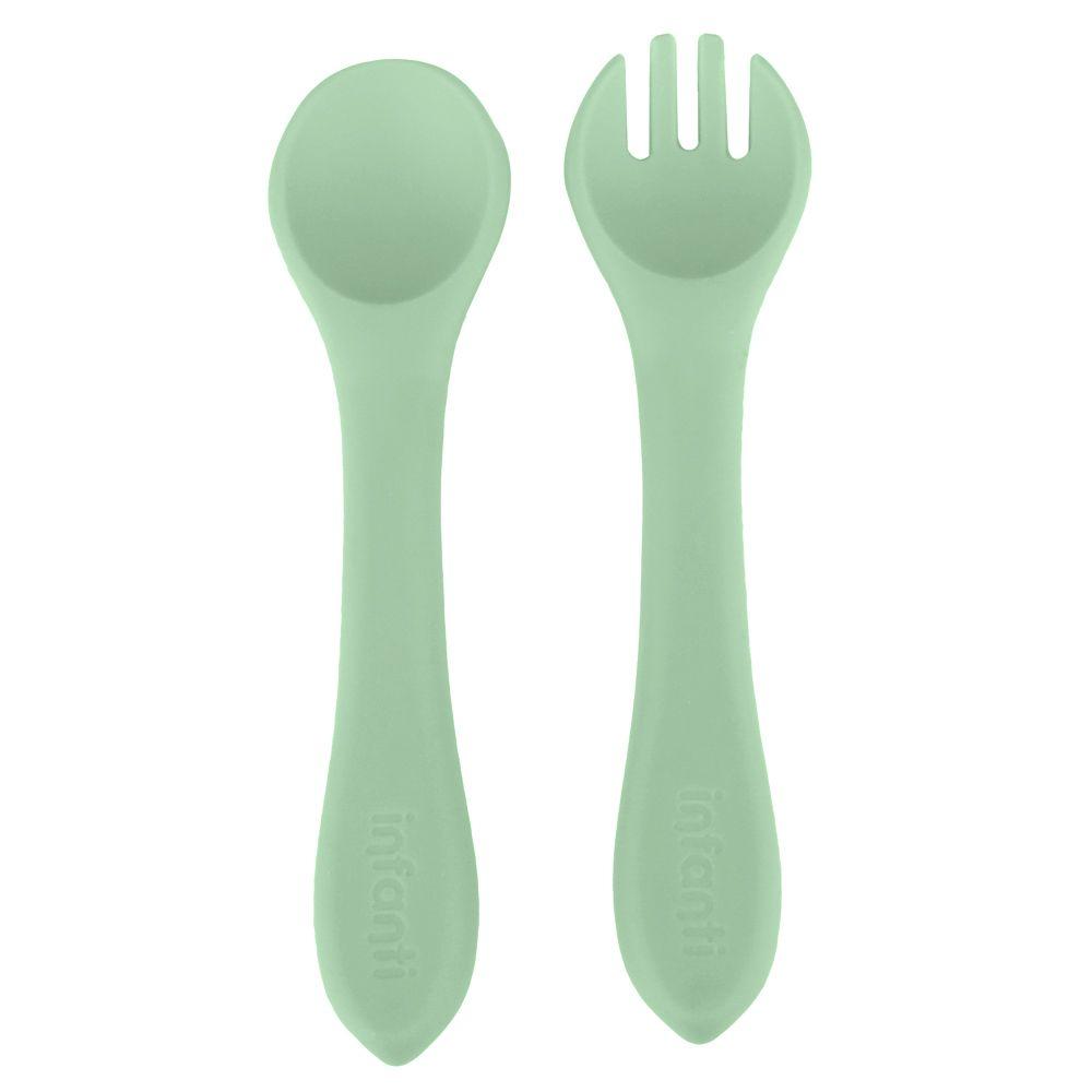 Set Cuchara Y Tenedor Verde Infanti-0