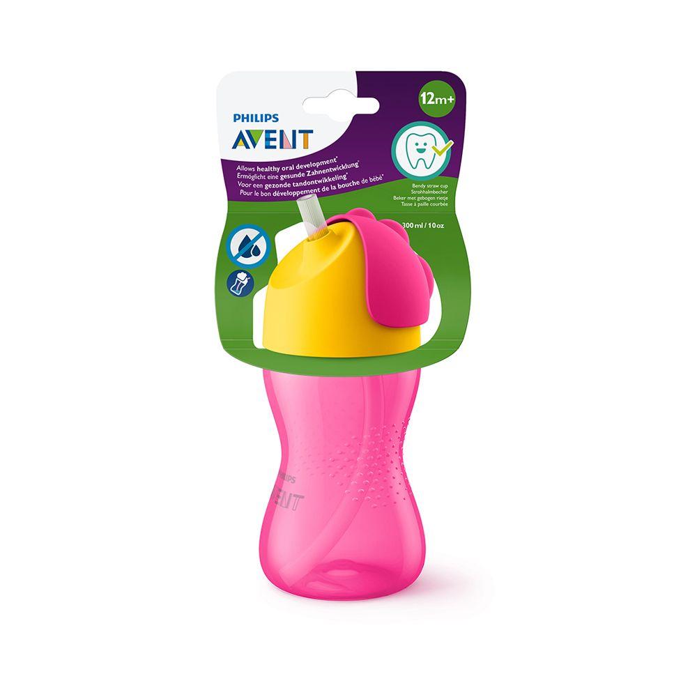 Vaso Con Bombilla Flexible De 300 Ml/7 Oz Dino Niña Avent-6