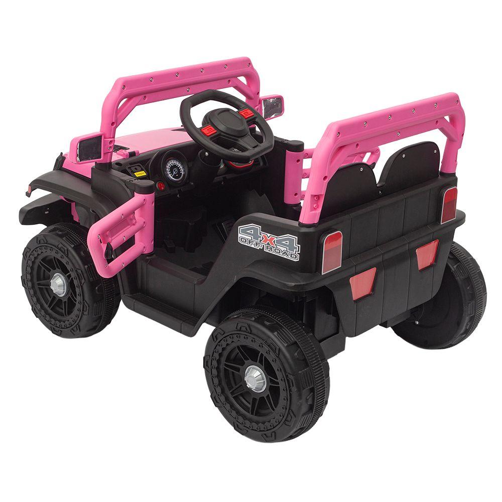 Auto Eléctrico 4x4 Rosado 12v Infanti-5