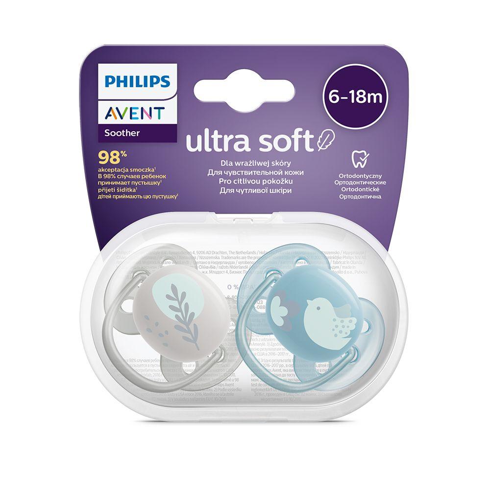 Chupete Ultra Soft 6-18 meses Niño Philips Avent-2