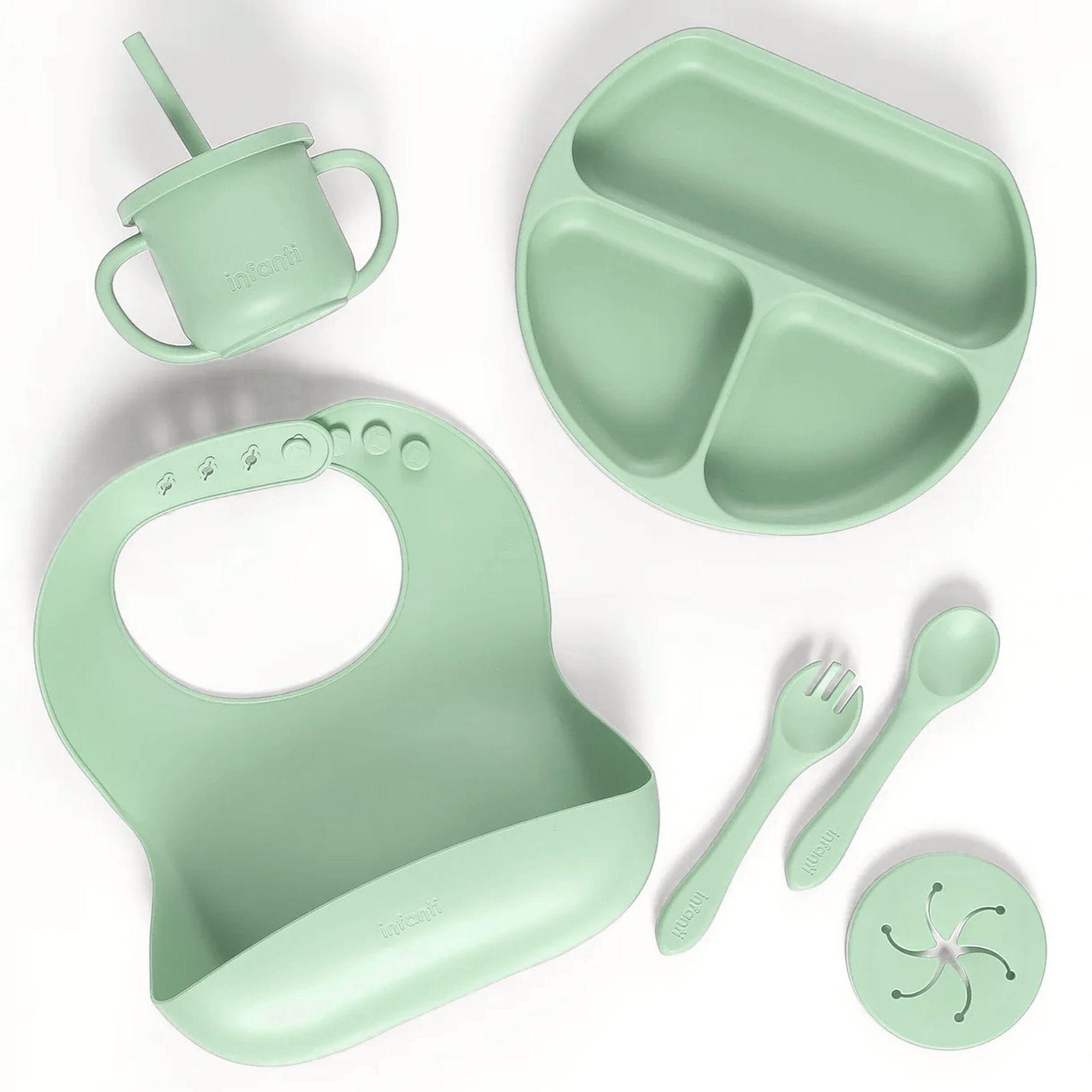 Set Alimentación De Silicona Verde Infanti-0