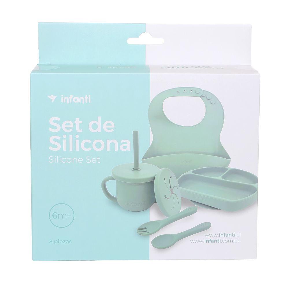 Set Alimentación De Silicona Verde Infanti-6