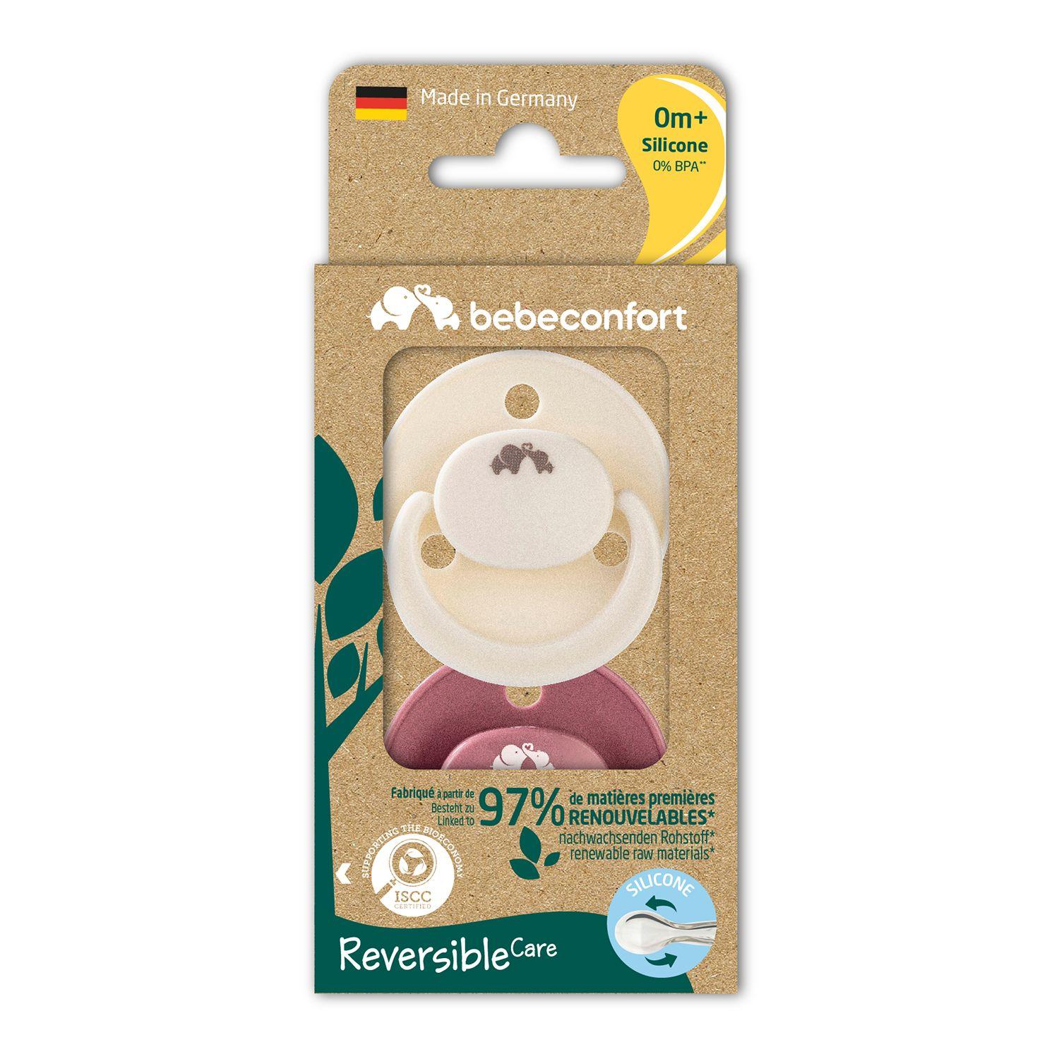 2 Chupetes Reversibles Silicona 0+ Terra/Arena Bebé Confort-4