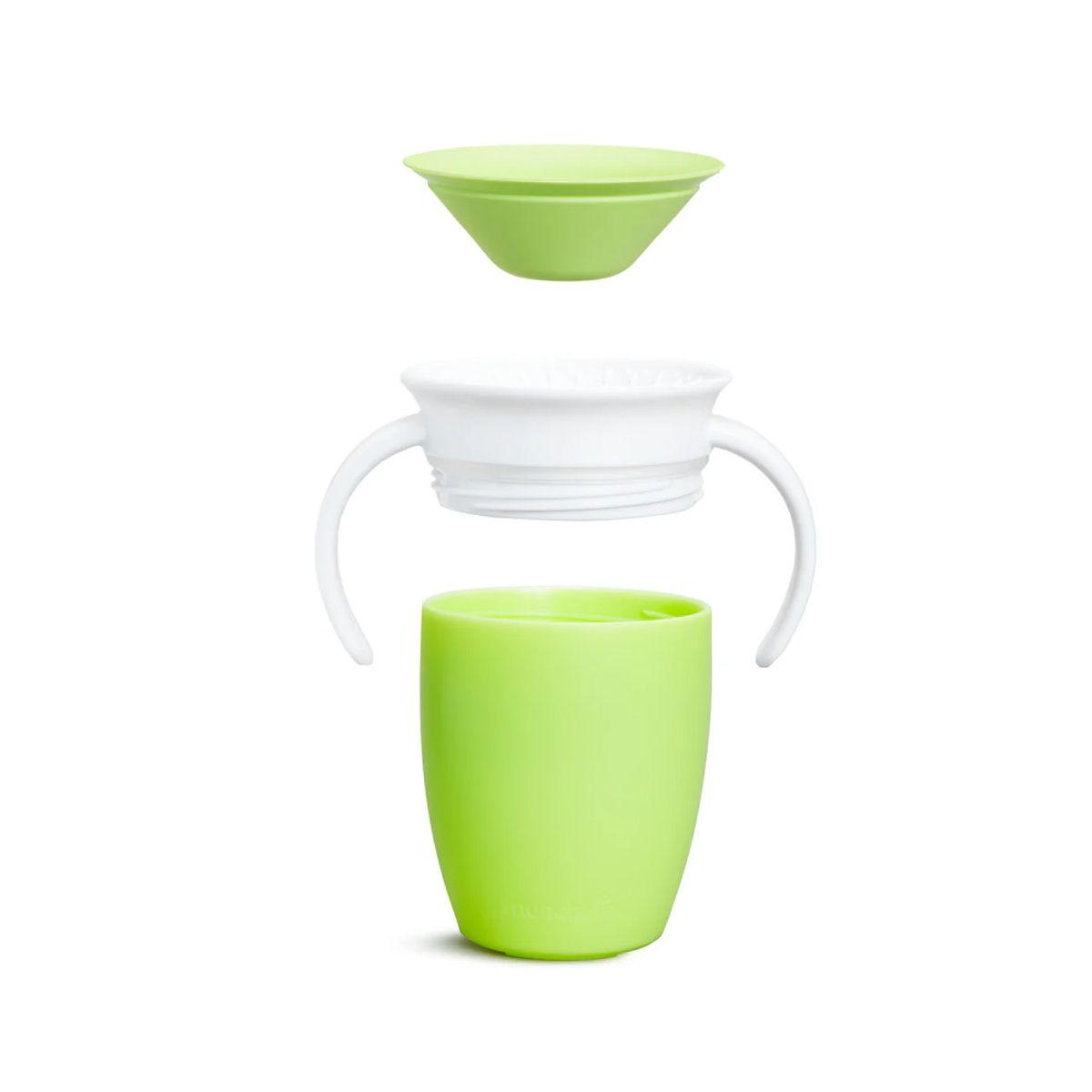 Vaso Antiderrame Miracle 360° Con Asas 207ml - Verde Munchkin-2