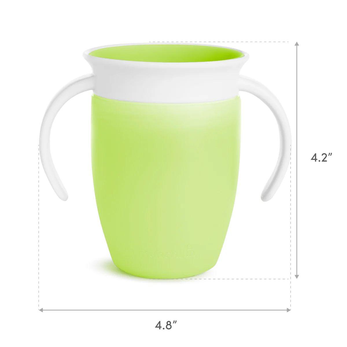 Vaso Antiderrame Miracle 360° Con Asas 207ml - Verde Munchkin-3
