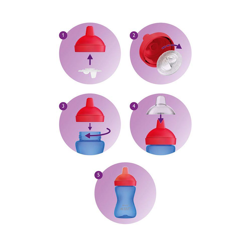 Vaso Hard Spout Cup Rosado Avent-6