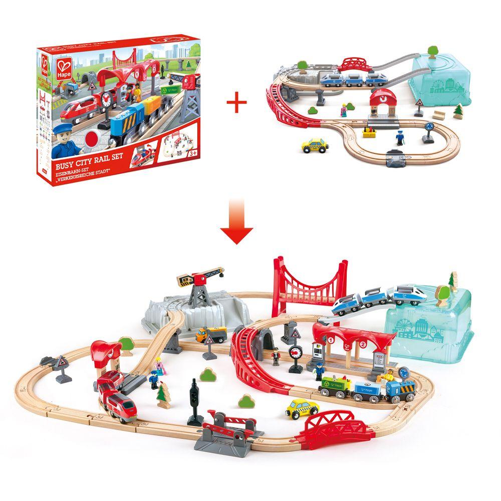 Juego De Bloques Tren De La Ciudad Hape-3