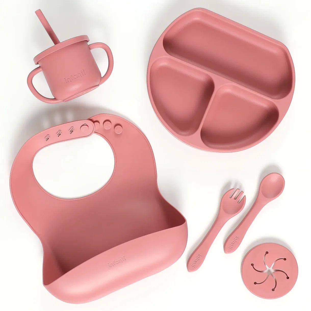 Set Alimentación De Silicona Rojo Infanti-0