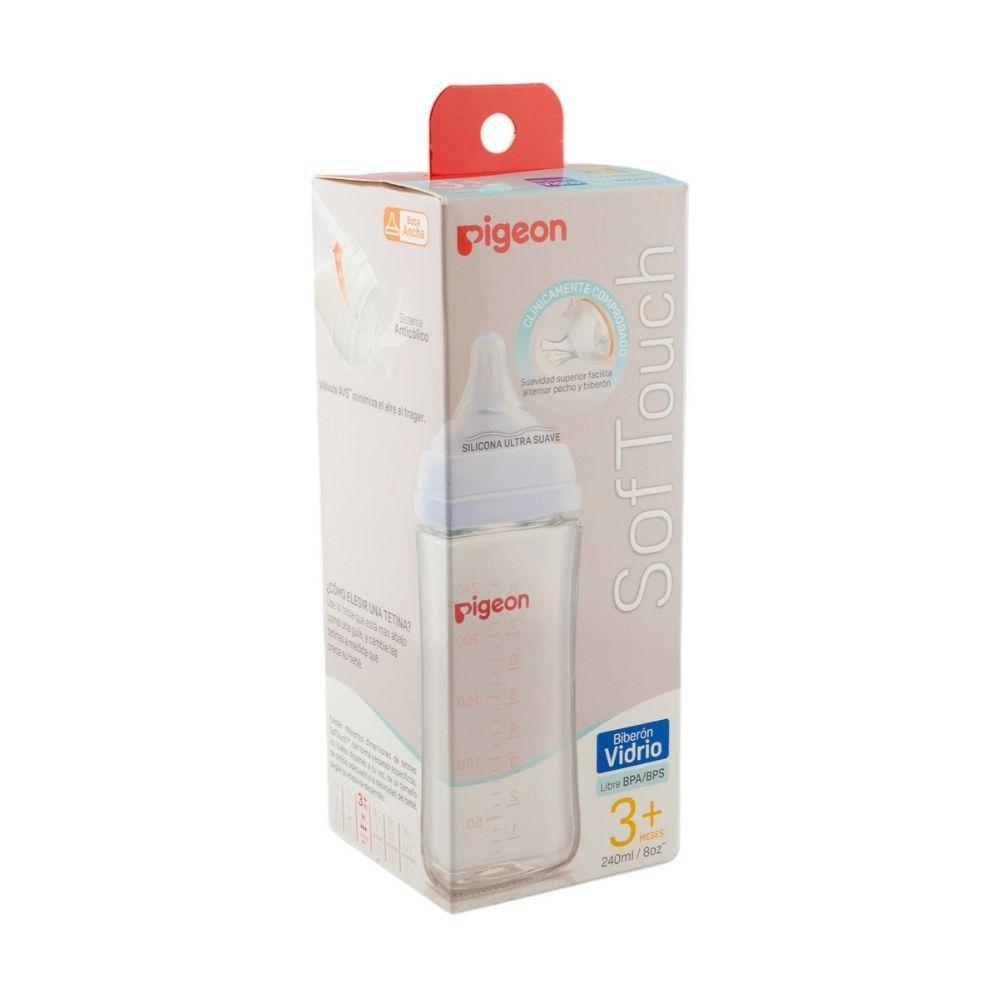 Mamadera Softouch Vidrio 240ml Pigeon-3