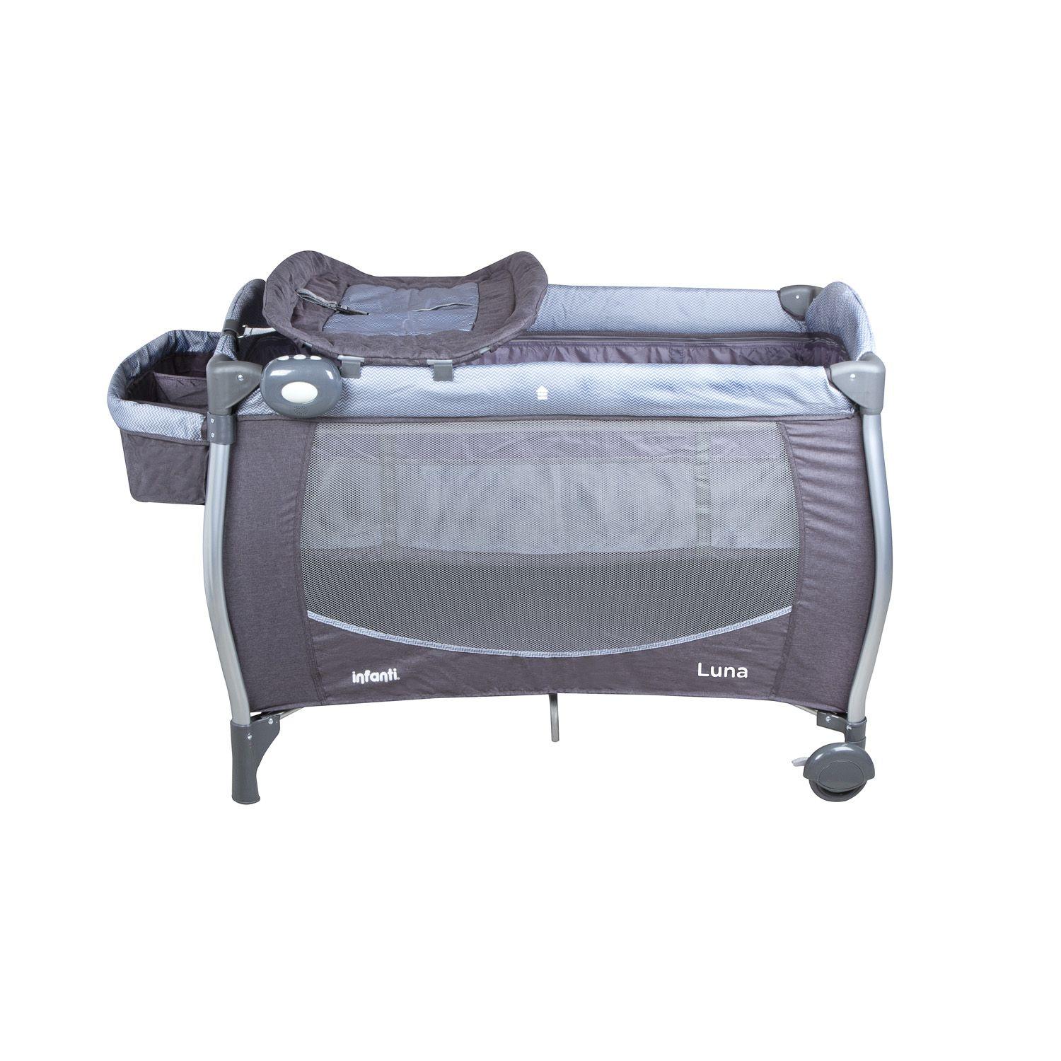 Cuna Playard Luna Grey Dots Infanti-2