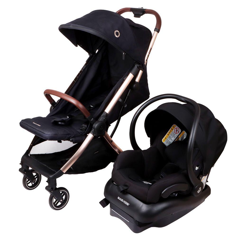 Coche Travel System Eva3 Essential Black Champagne Maxi Cosi-0