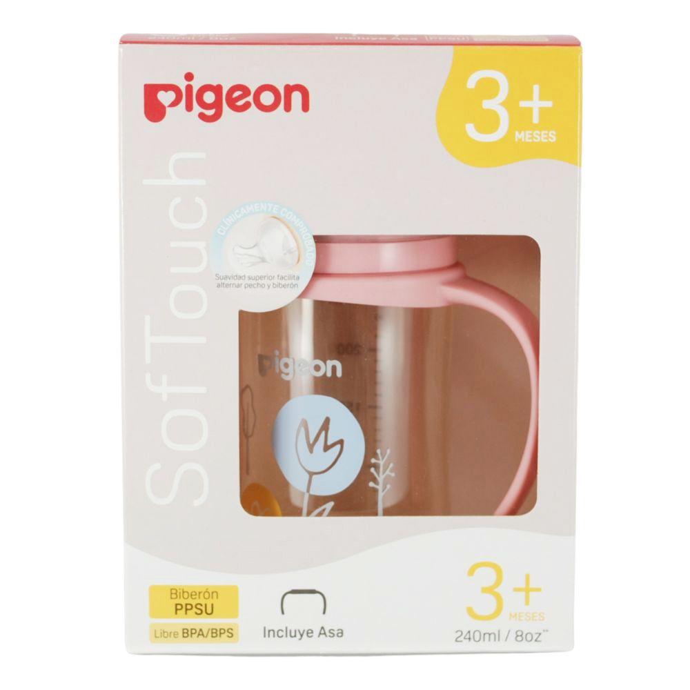 Mamadera Softouch PPSU con Asas 240ML Pigeon - Flores-2
