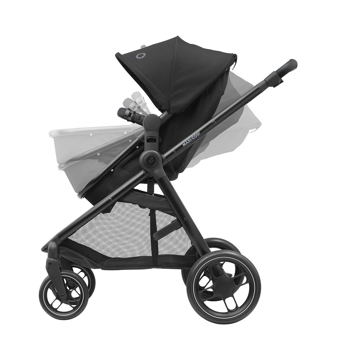 Coche Travel System Zelia 3 + Pebble 360° + Family Fix Black-2