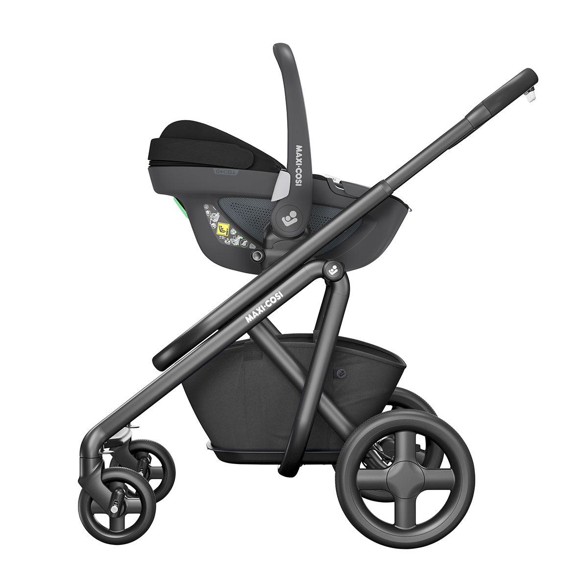 Coche Travel System Zelia 3 + Pebble 360° + Family Fix Black-3