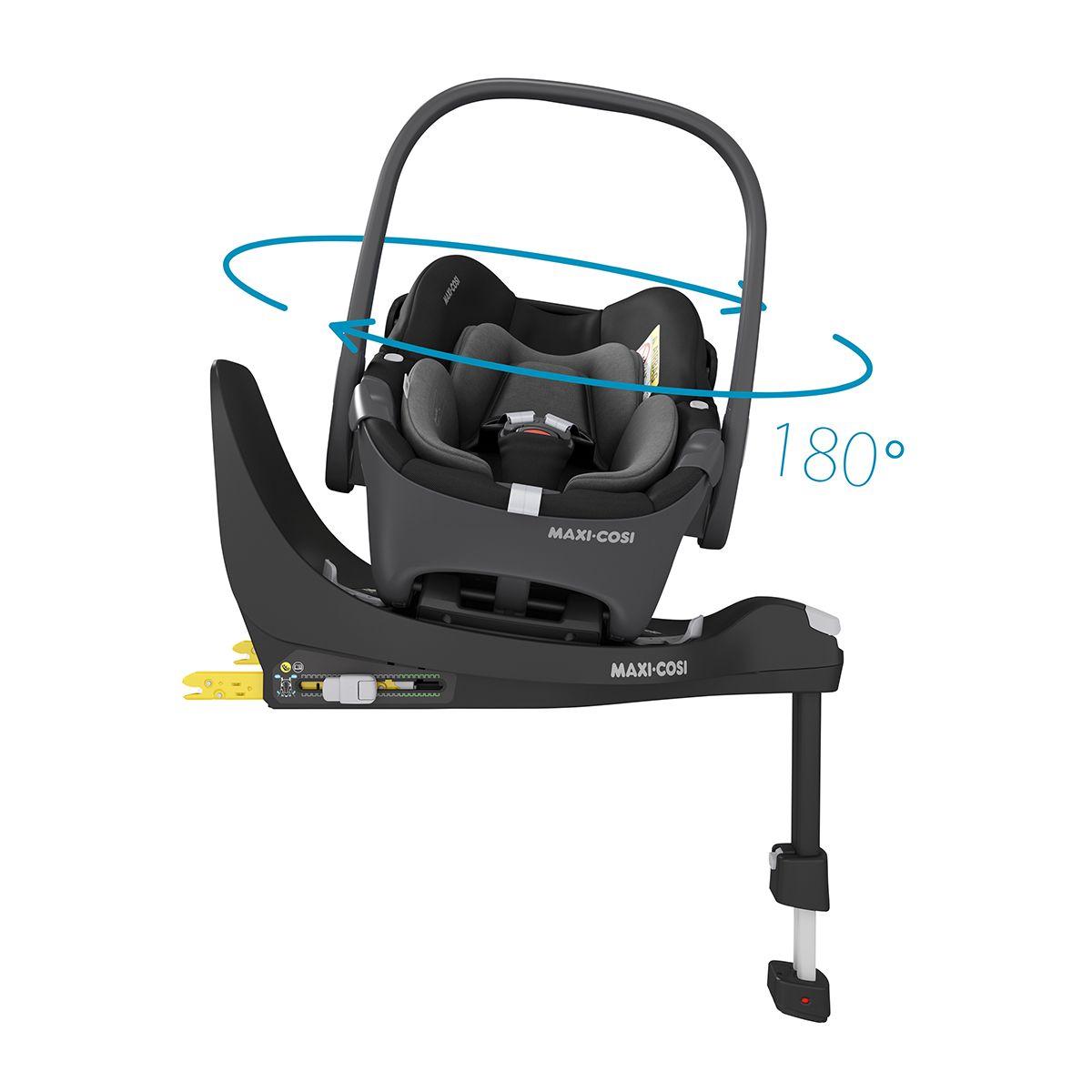 Coche Travel System Zelia 3 + Pebble 360° + Family Fix Black-4