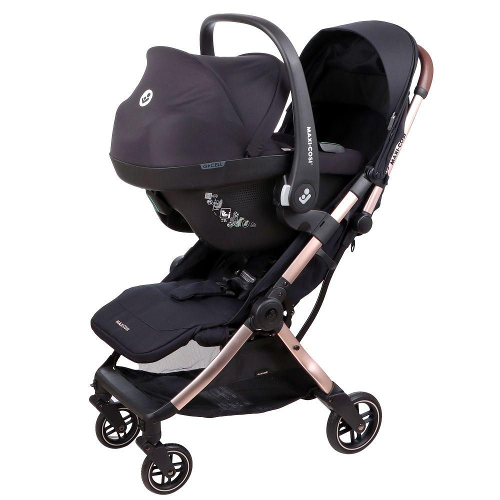 Coche Travel System Eva Black Champagne + Silla Cabriofix I-Size-4