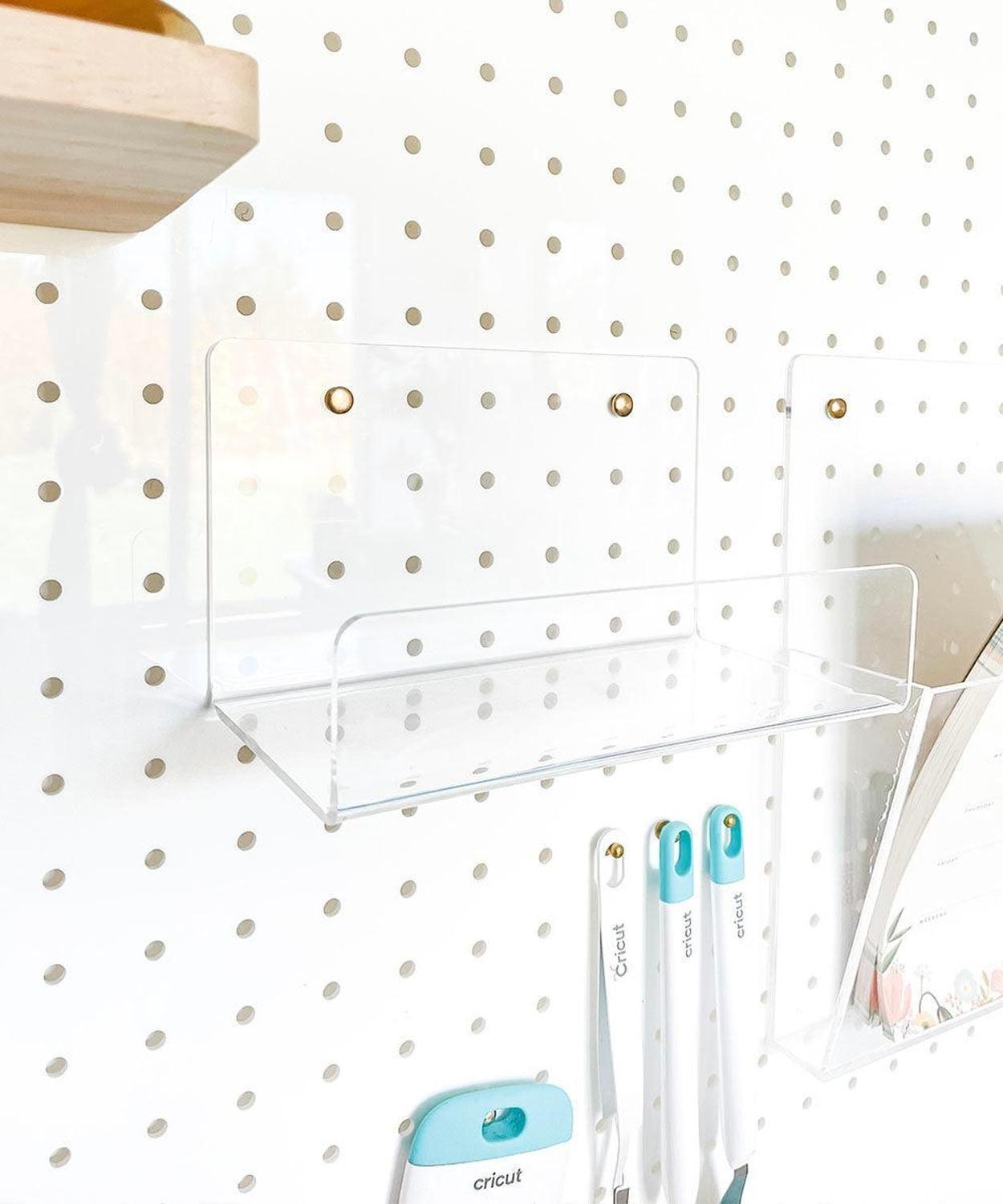Repisa acrílica librero , compatible con panel organizador-2