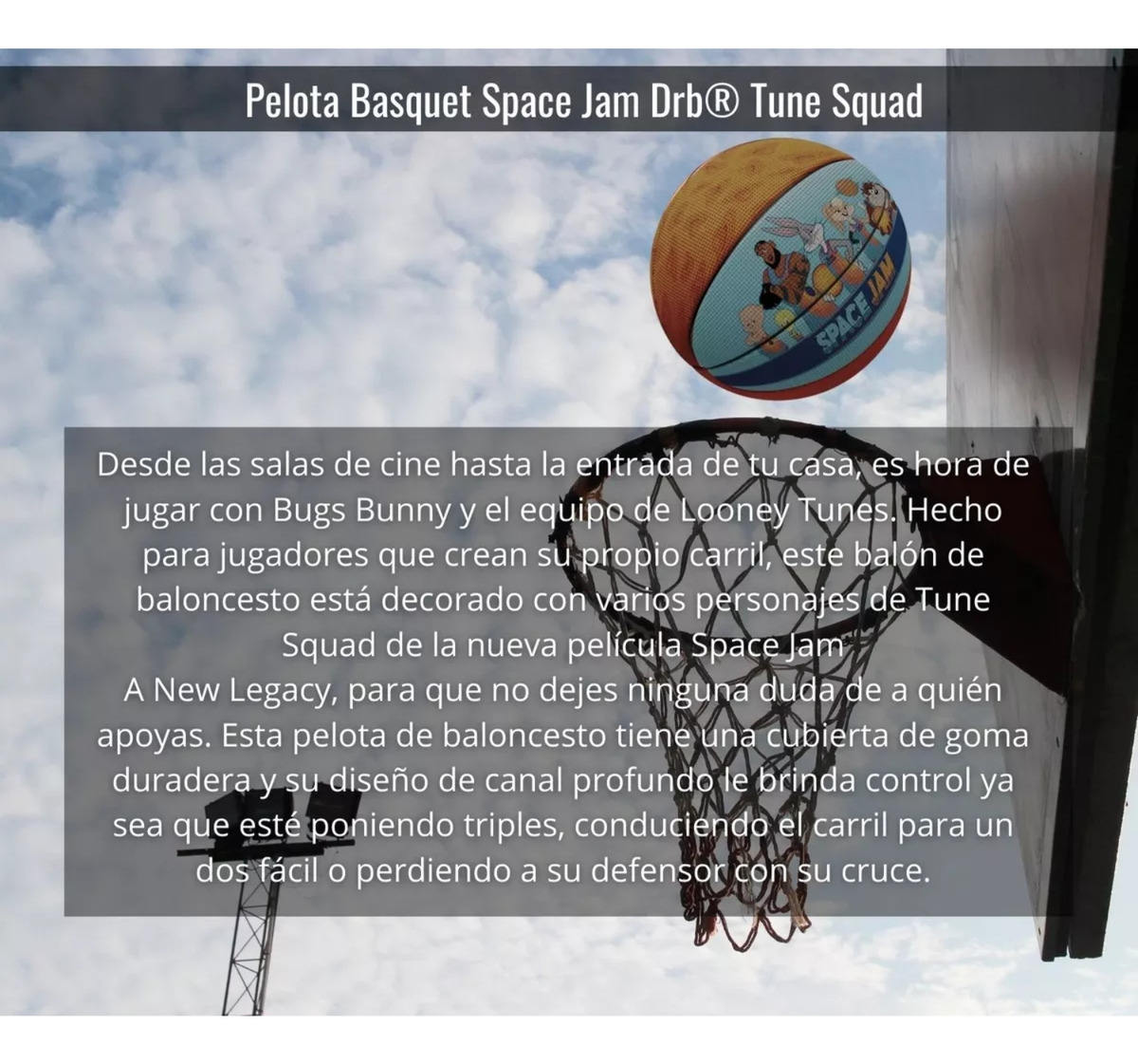 Pelota Basquetbol Balon Basketbal N 5 Looney Tunes Space Jam-5