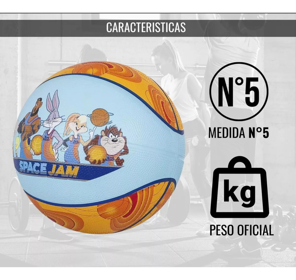 Pelota Basquetbol Balon Basketbal N 5 Looney Tunes Space Jam-7