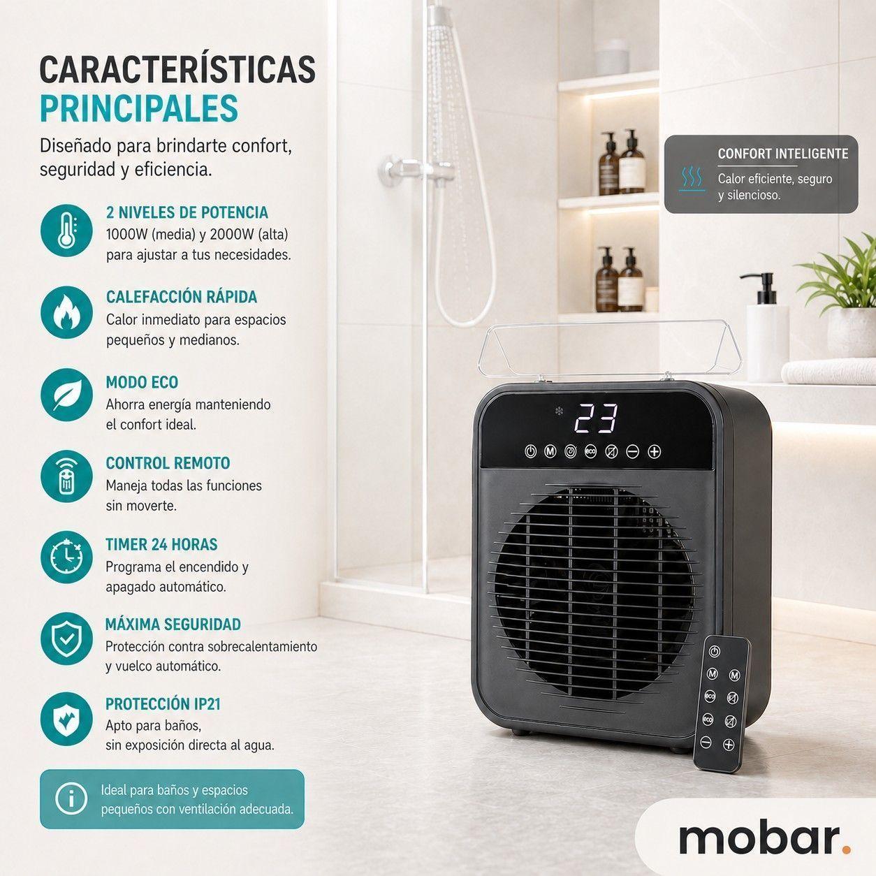 Termoventilador Calefactor Thorben Thor Neo Heat Pro 2000 W-1
