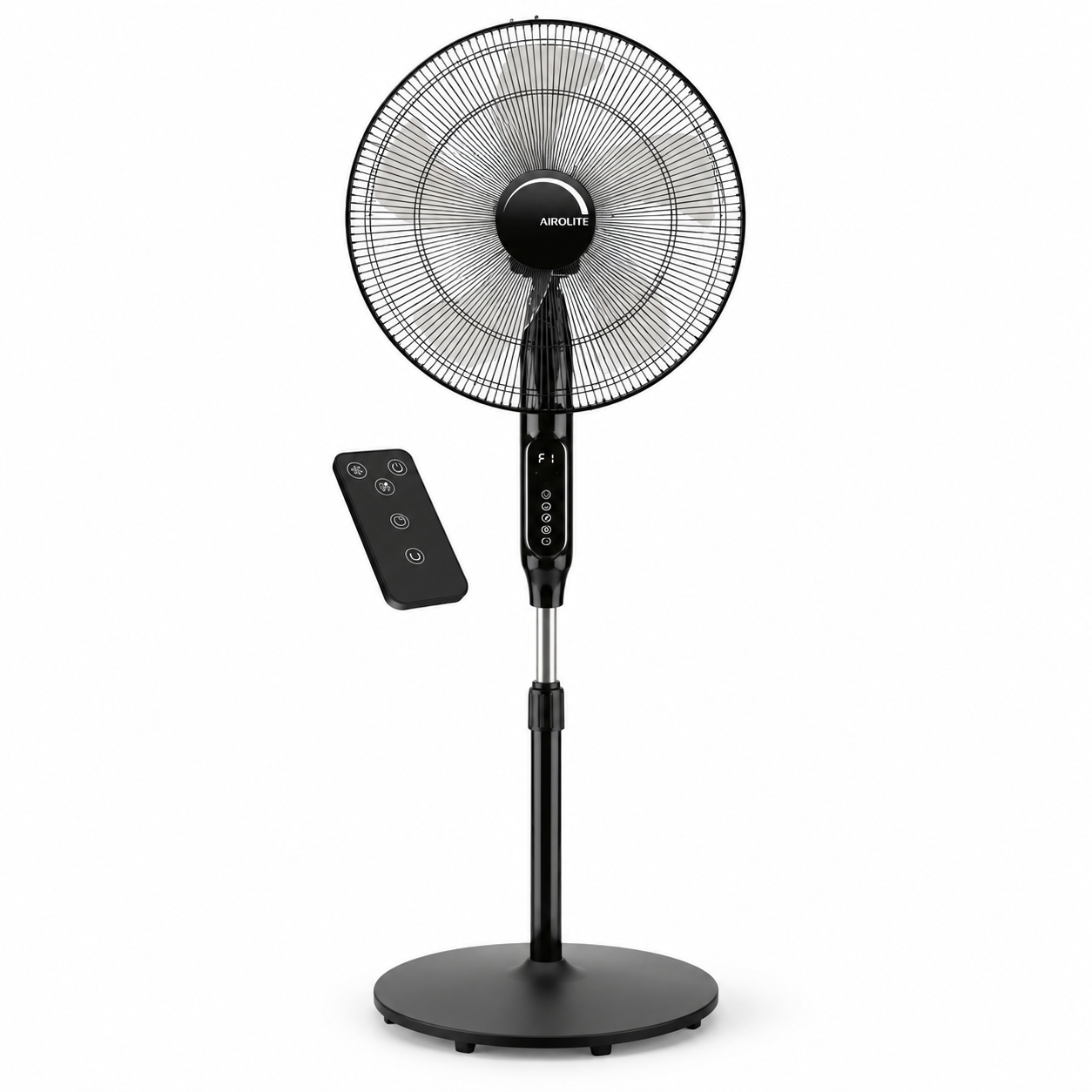 Ventilador Pedestal Pie Silencioso 18 V18p8r Black Airolite-7