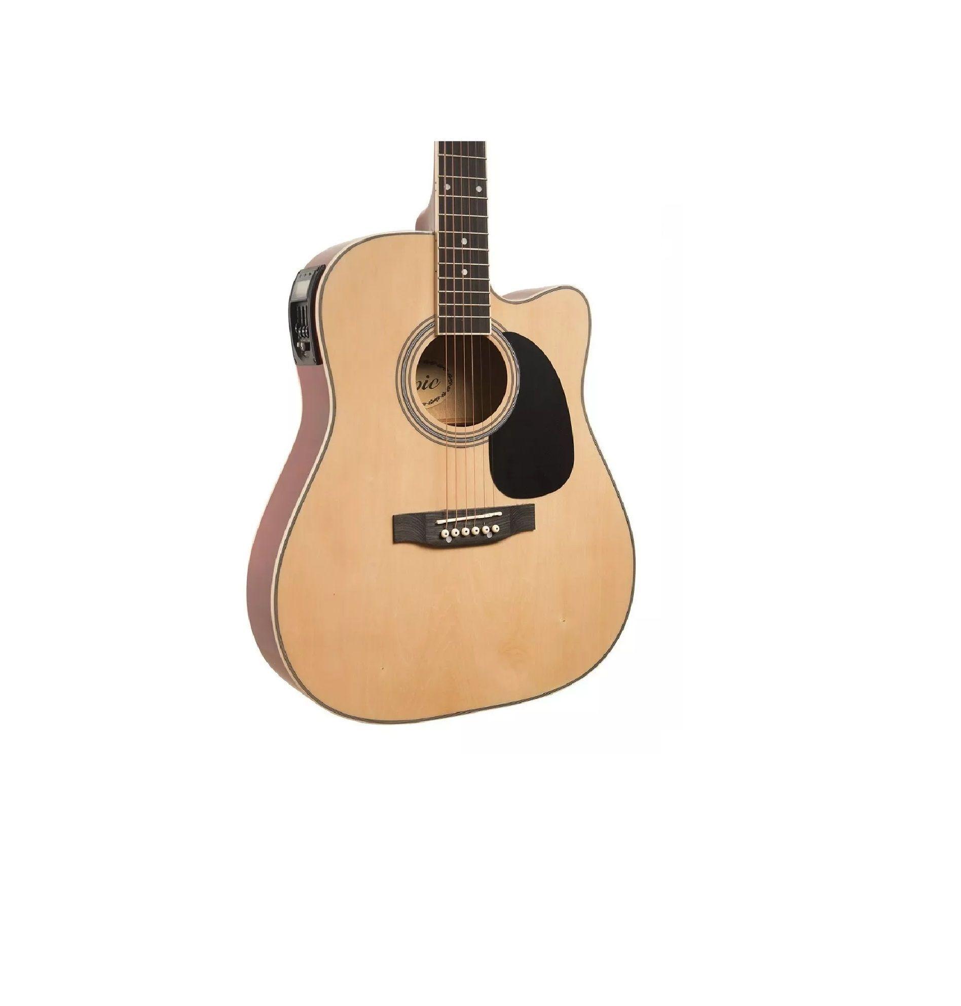 Guitarra Electroacustica Cutaway Epic Ea41 Abeto 21 Trastes-5