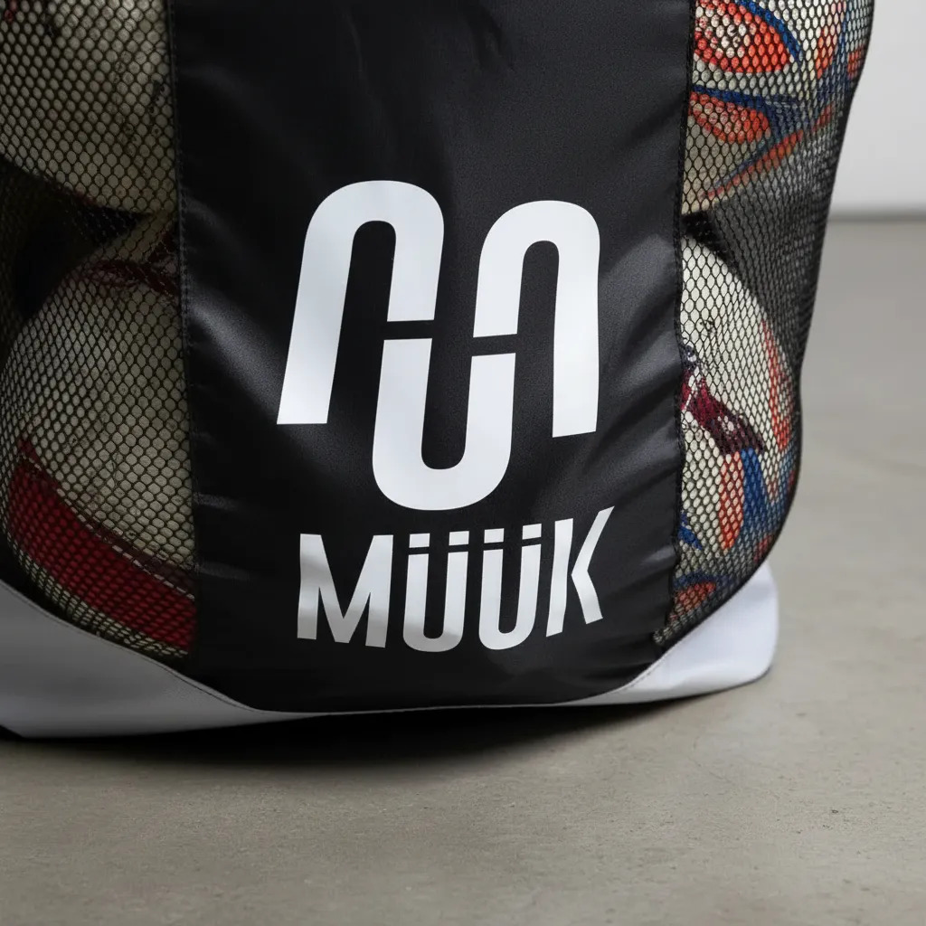 Bolso Balonero Muuk 18 Un Negro Liso Transportar Pelotas-3