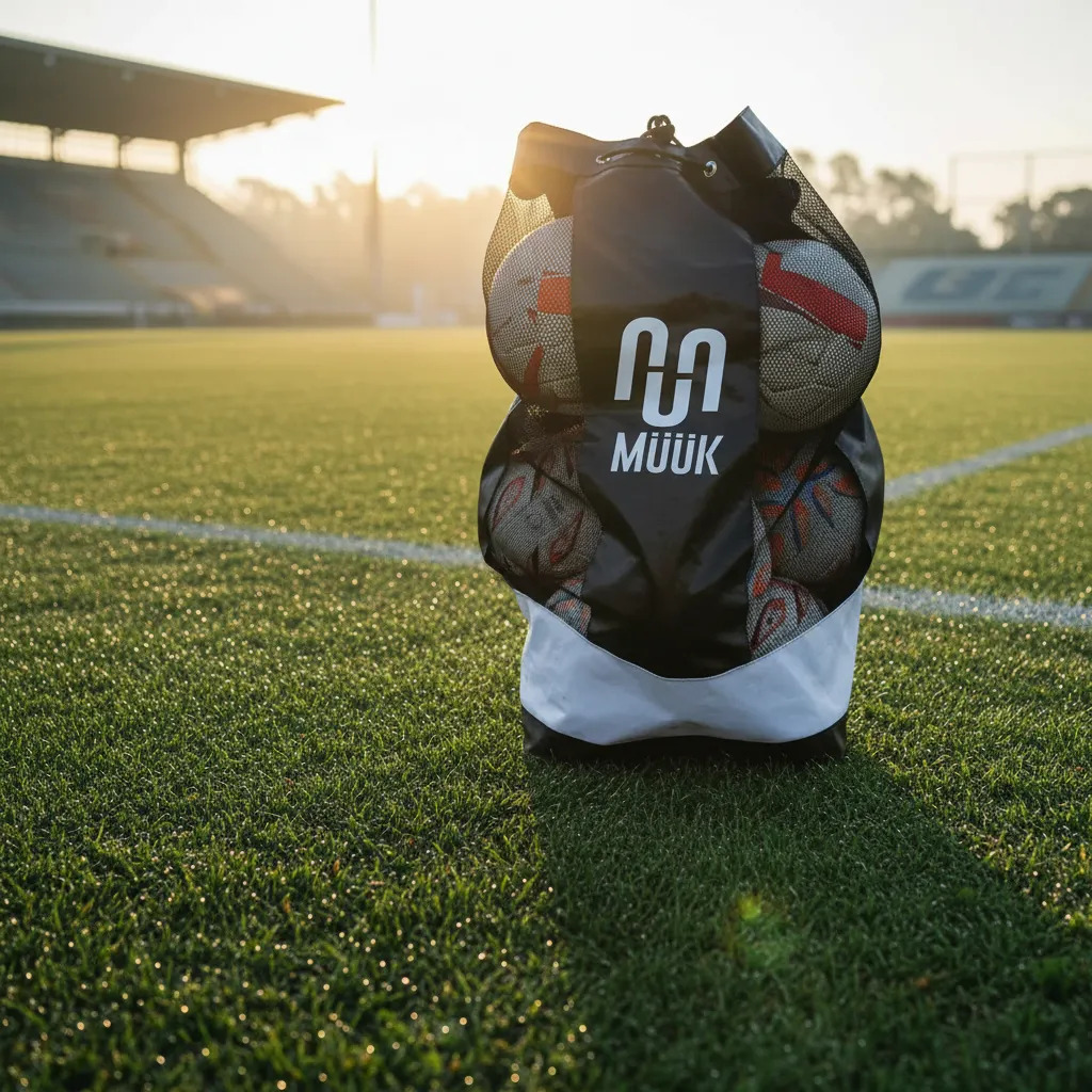 Bolso Balonero Muuk 18 Un Negro Liso Transportar Pelotas-4