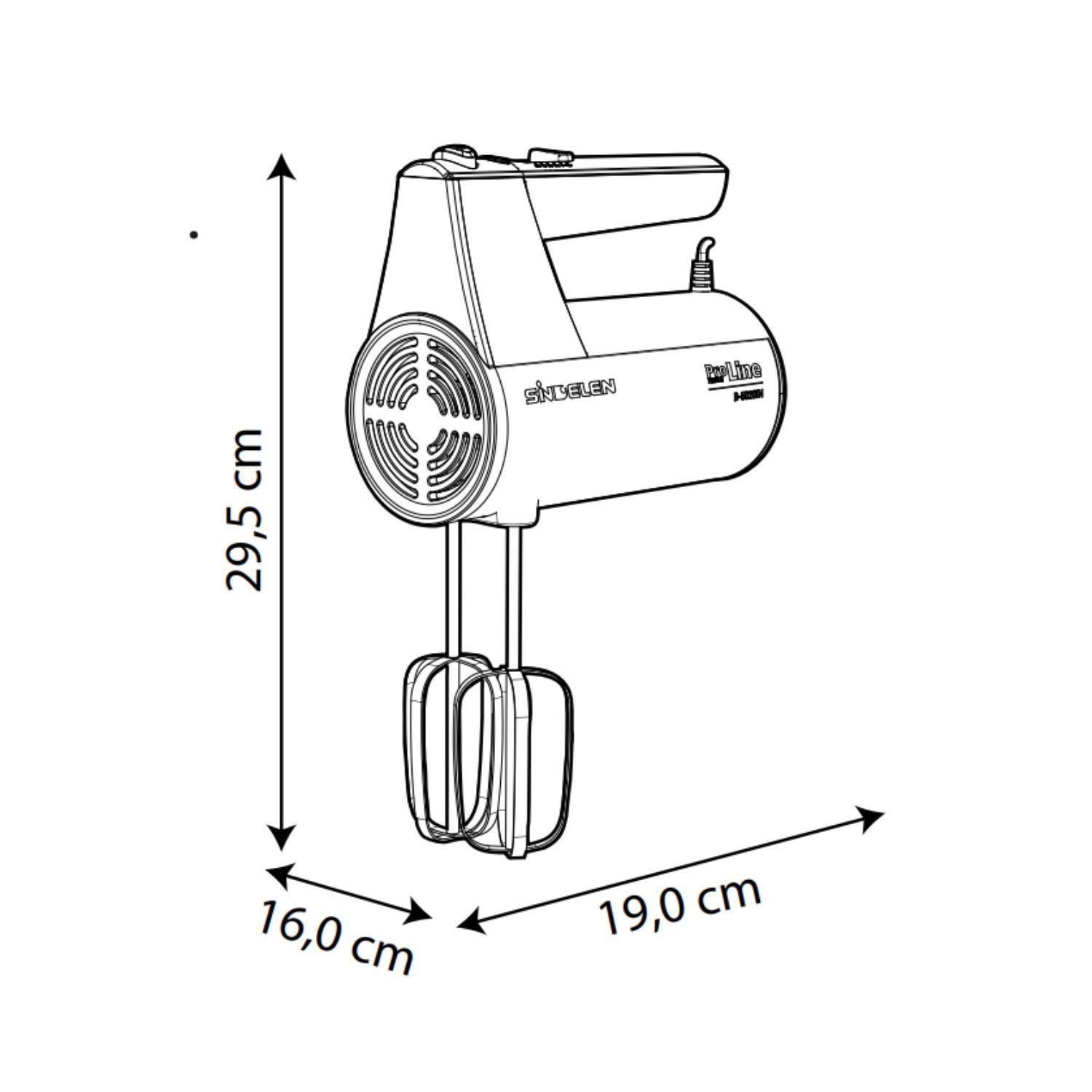 Batidora Manual B 5020in Sindelen 5velocides Turbo 450 Watts-6