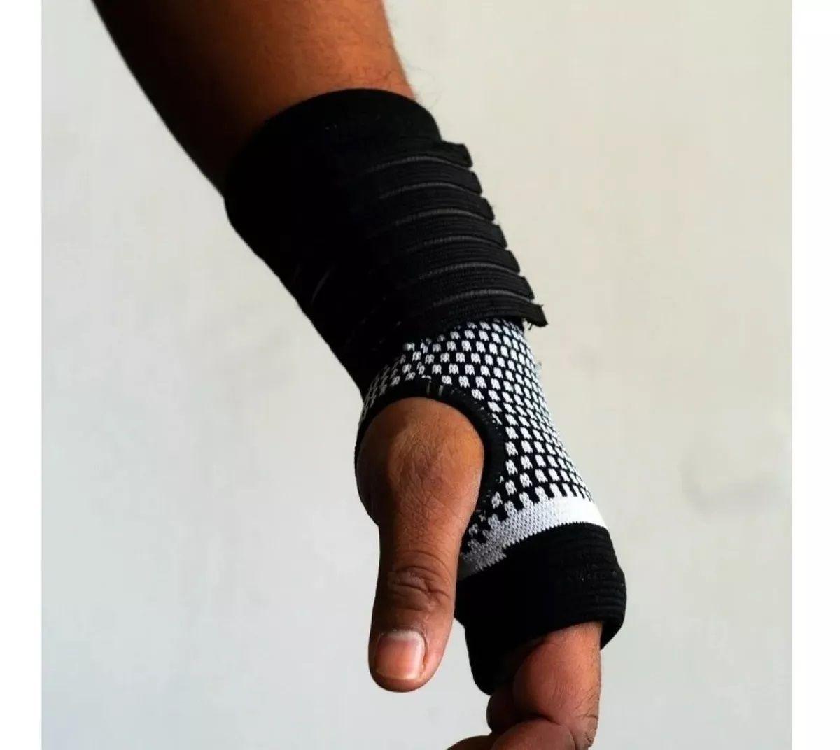 Muñequera Elastica Soporte Compresión Ortopedica Muñeca Mano-4