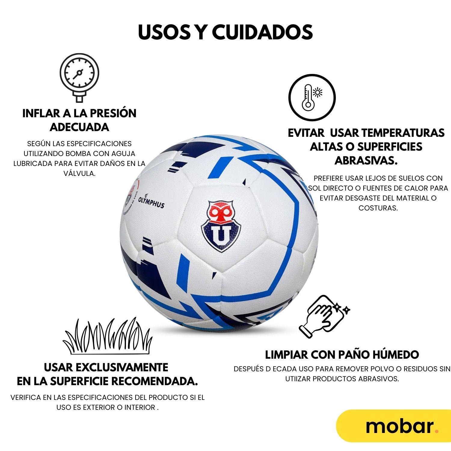 Balon Futbol Escuela U De Chile N5 Oficial Olymphus Bote Alto-7