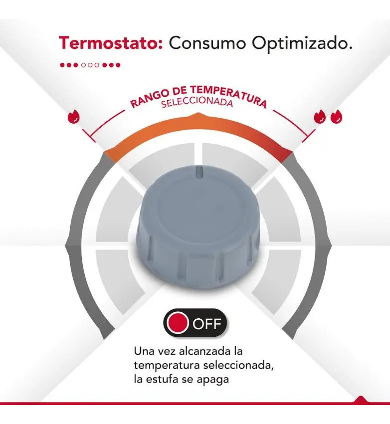 Estufa Electrica Calefactor Bajo Consumo Thorben Carbon Heat 800-5