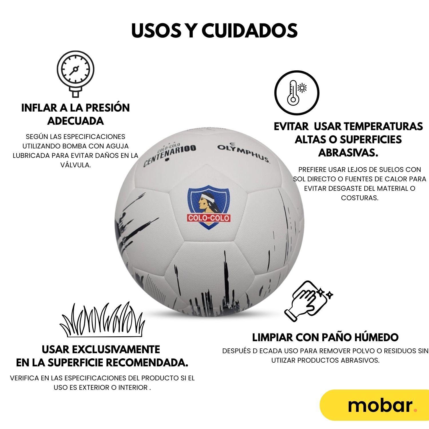 Balon Futbol Escuela Colo Colo N5 Oficial Olymphus Bote Alto-7