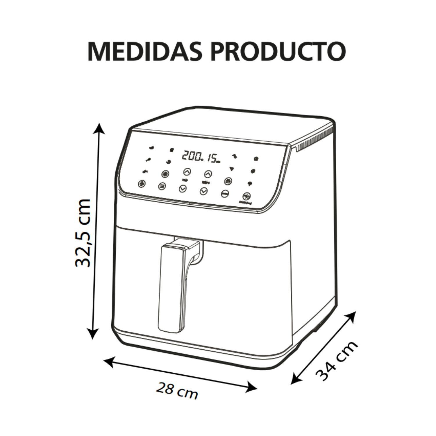 Freidora Aire Sindelen 6 5lts Fa 650ng Panel Digital 10 Prog-7