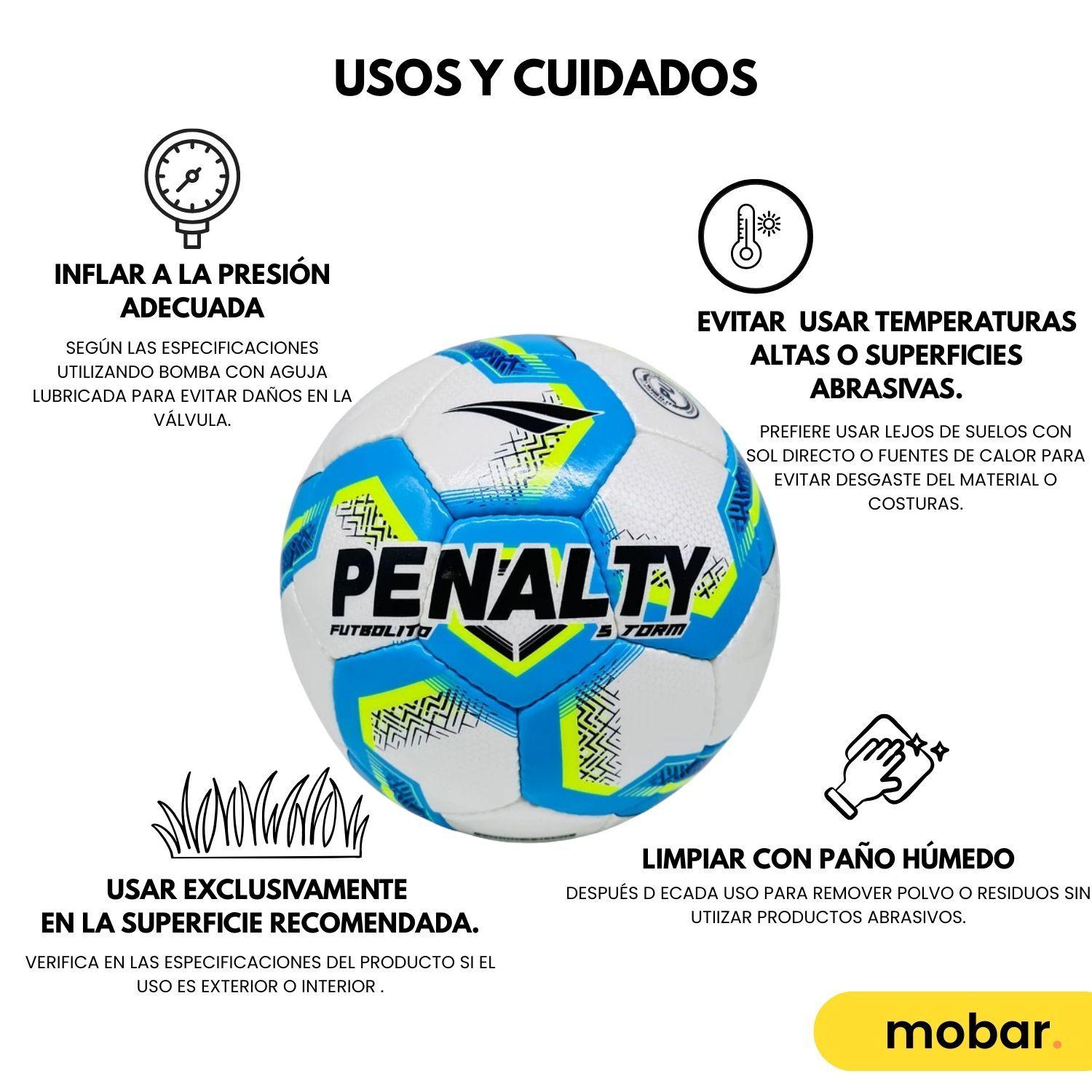 Pelota Futbolito Balon Futbol 7 N 5 Penalty Storm XXV Bote Medio-5