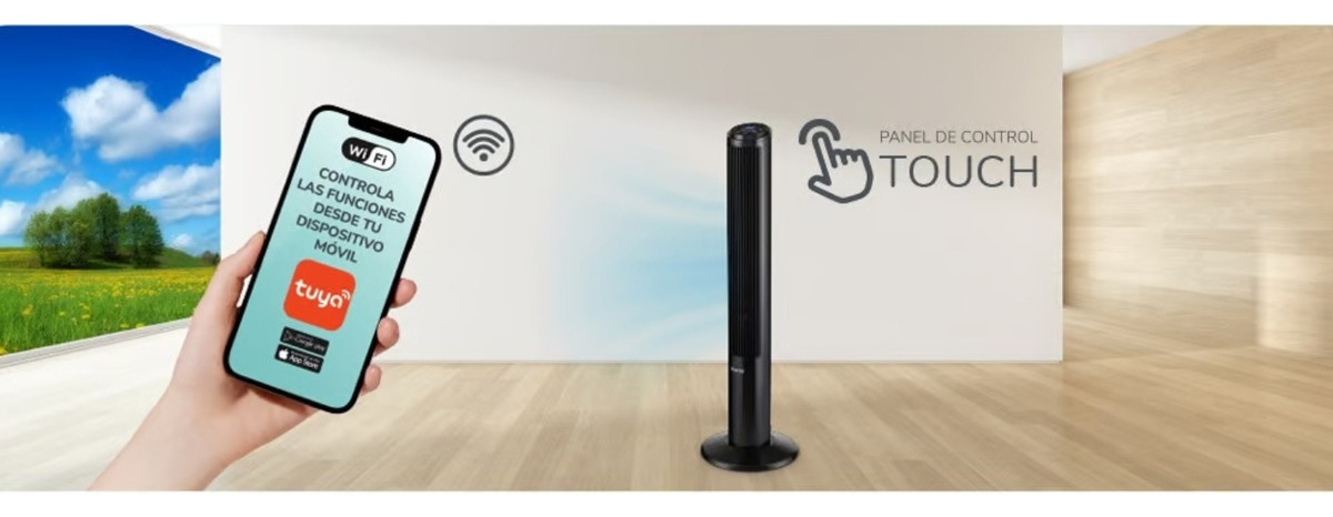 Ventilador Torre Pedestal Silencioso Kendal Kvt-k4007 Wifi-5