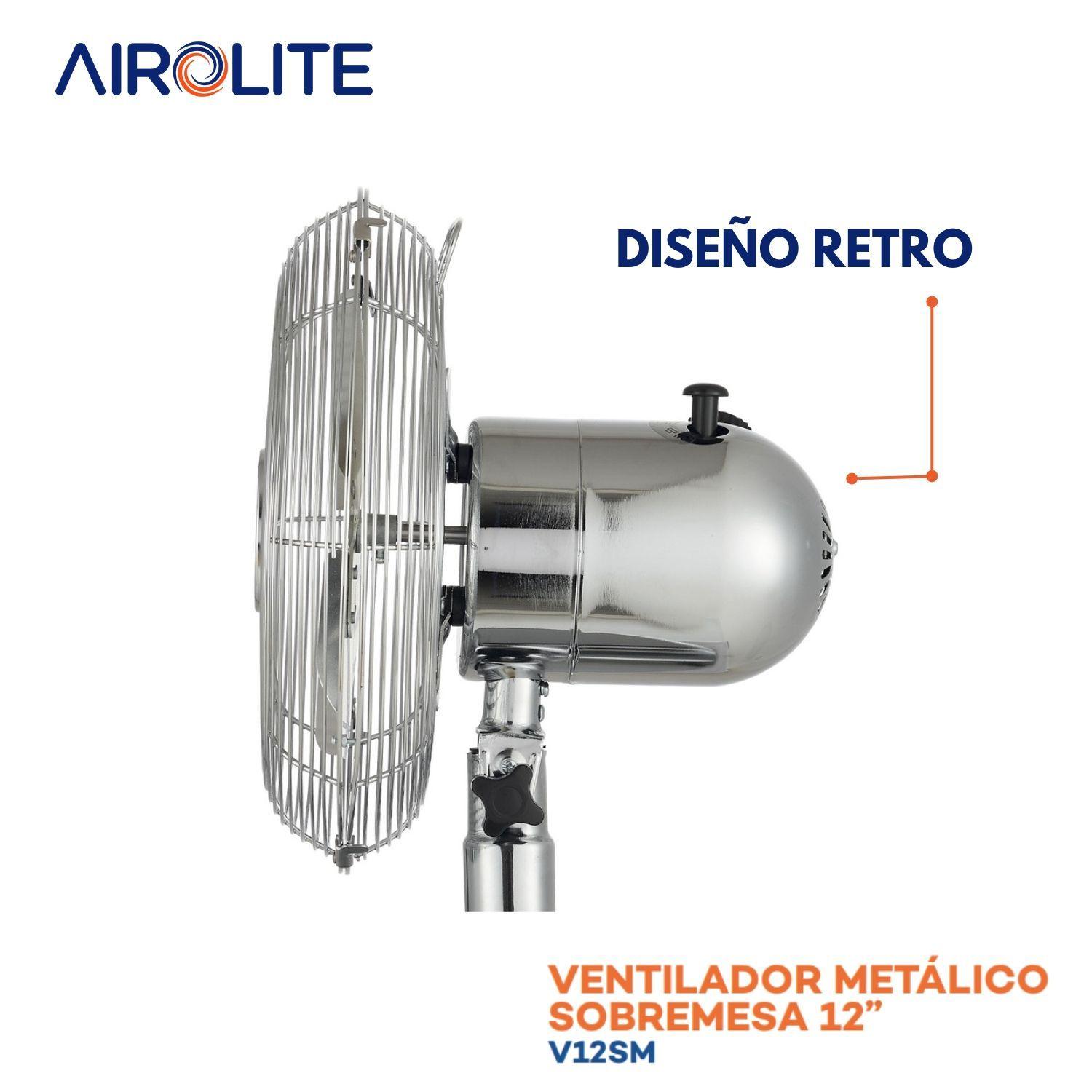 Ventilador Sobremesa Silencioso Metálico V12sm Airolite-4