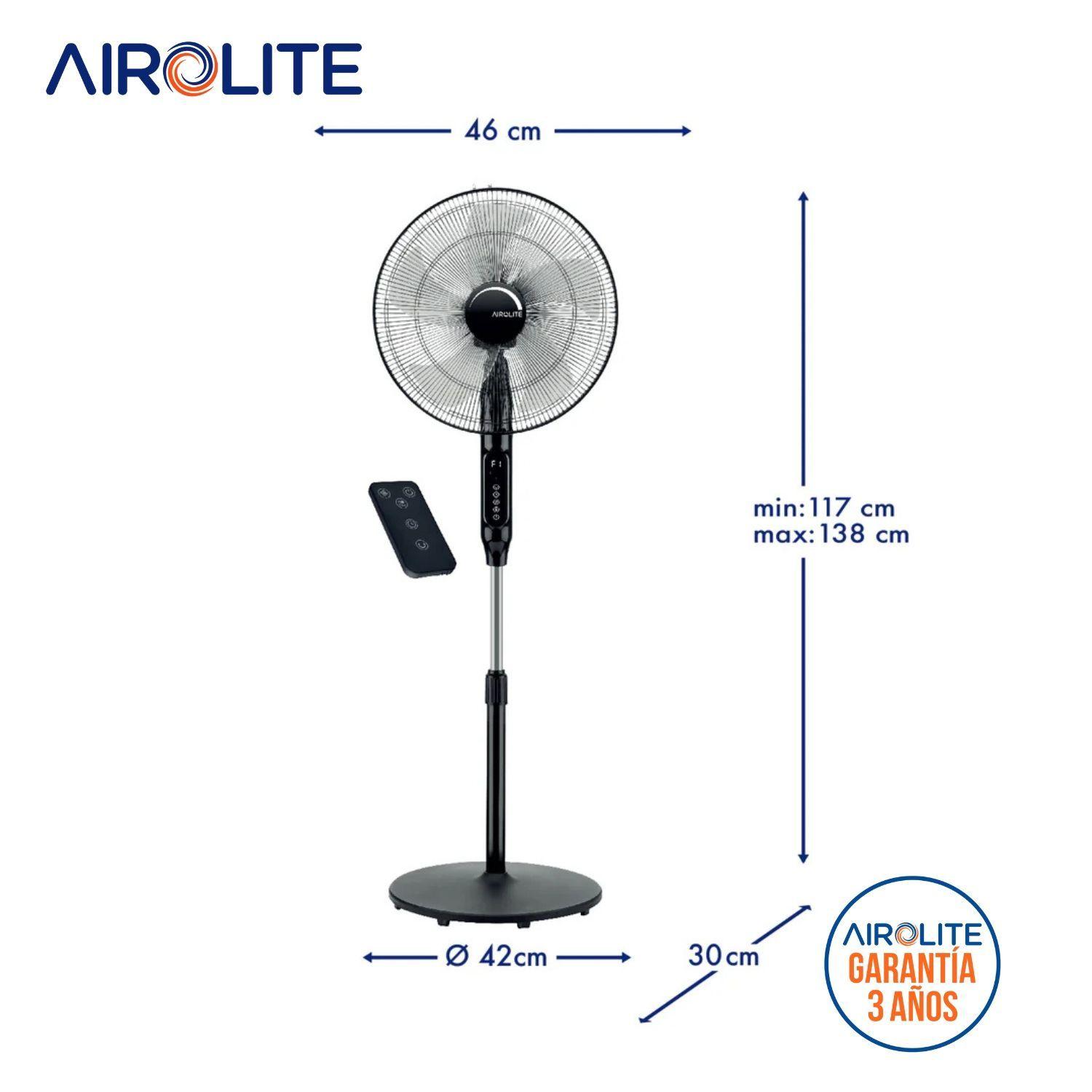 Ventilador Pedestal Pie Silencioso C/r 16 V16p8r Airolite-6